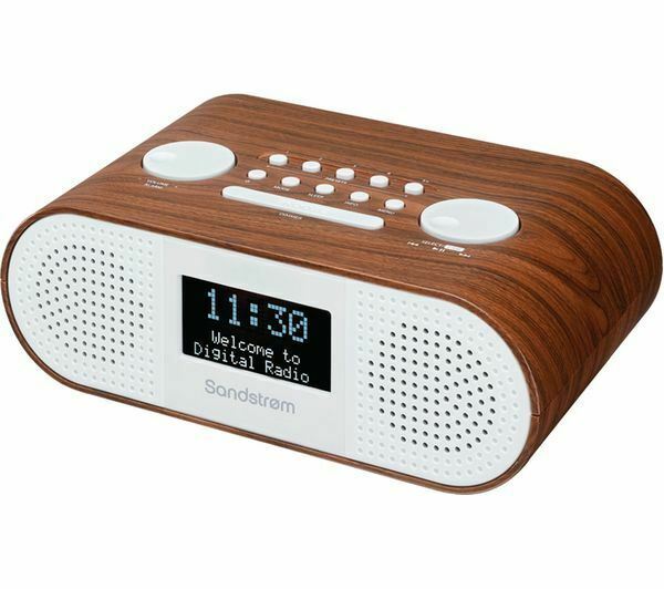 SANDSTROM SDBTW18 DAB+/FM Bluetooth Clock Radio Wood Currys