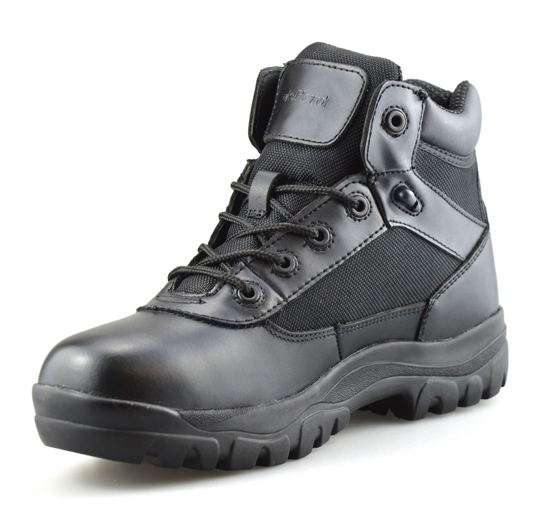 Mens New Leather Military Army Combat Walking Hiking Work
