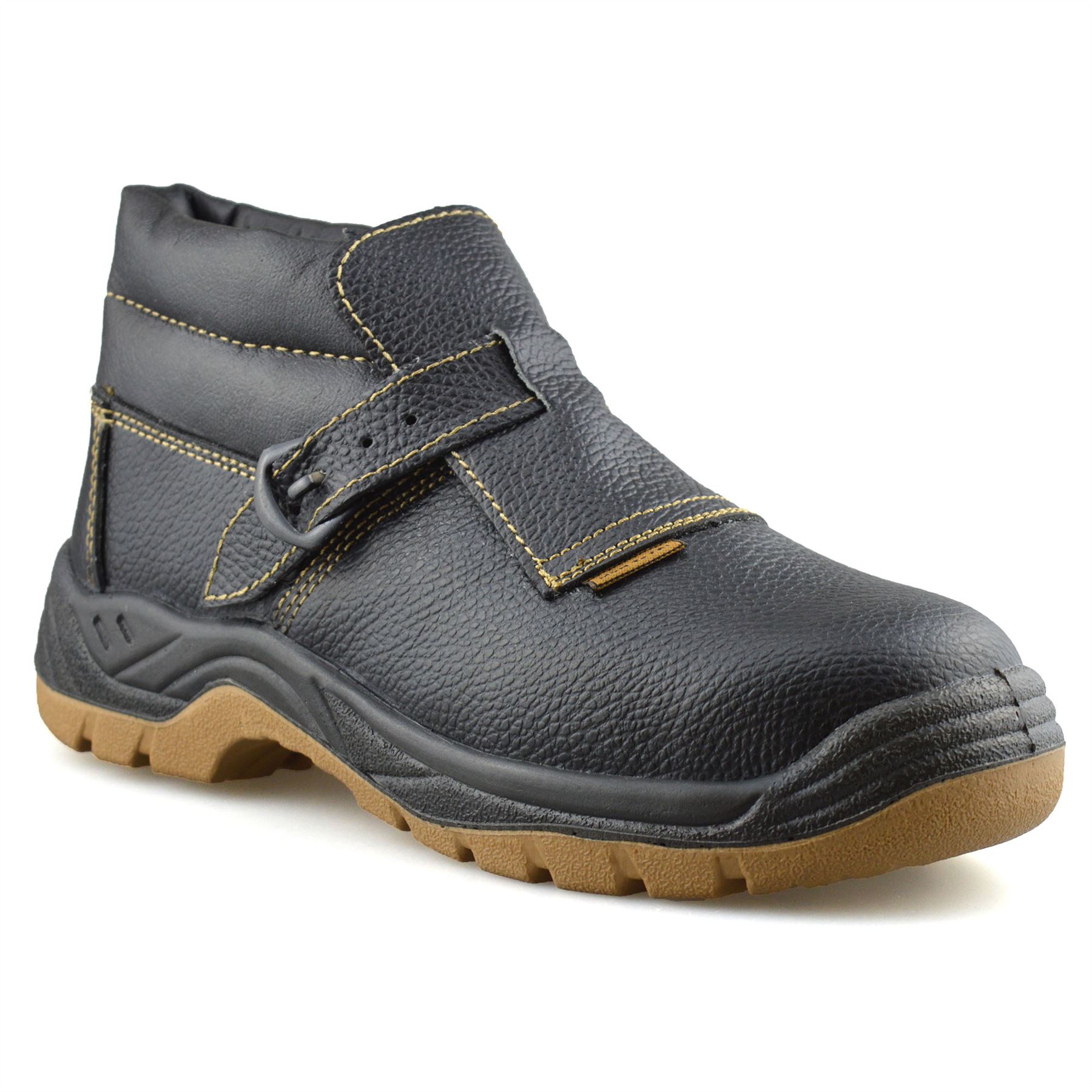 Mens Leather Waterproof Welders Safety Steel Toe Cap Work Ankle Boots