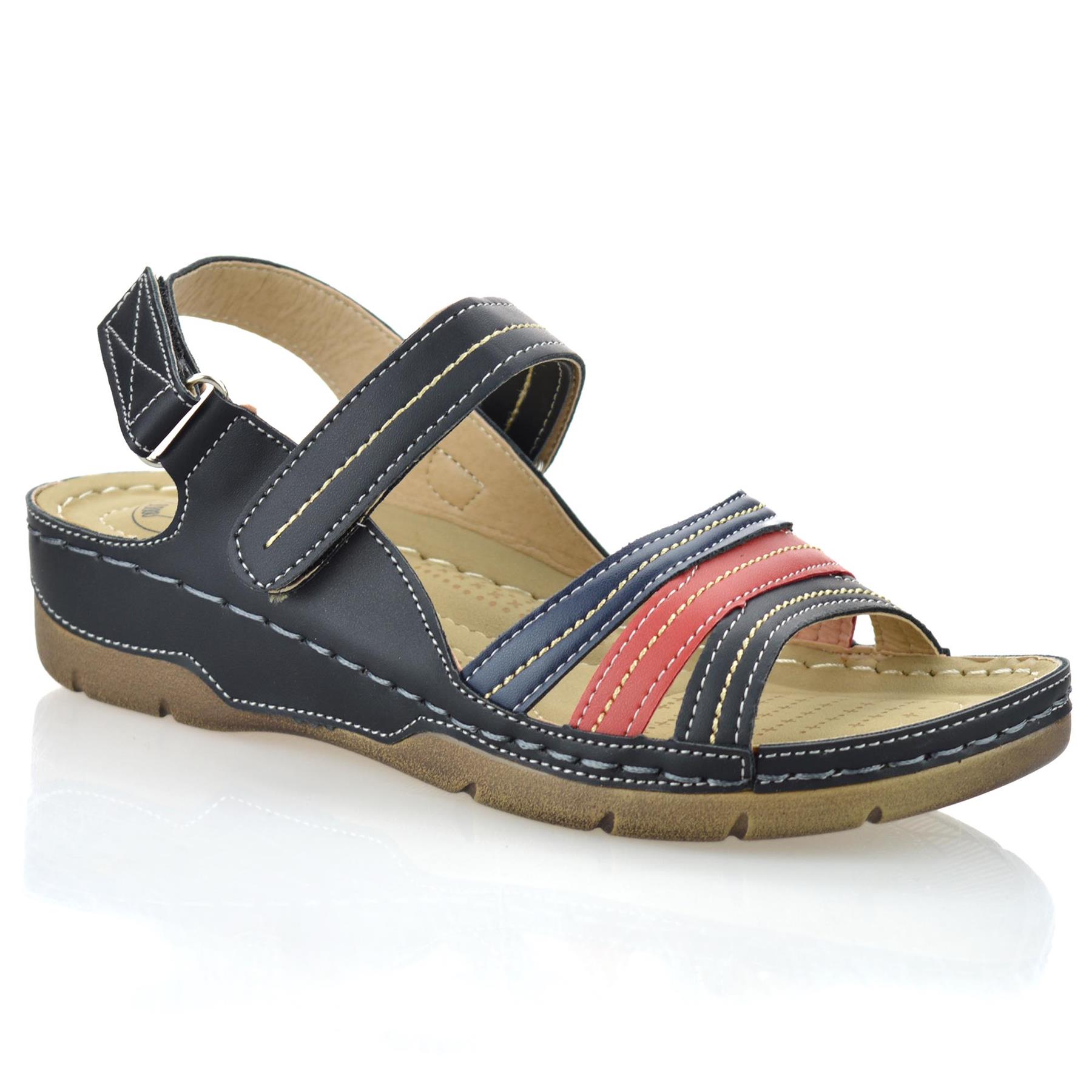 Damas Mujeres Tacón Medio Cuña Espuma con Memoria Verano Caminar Sandalias Mules Zapatos Talla - Imagen 13 de 33