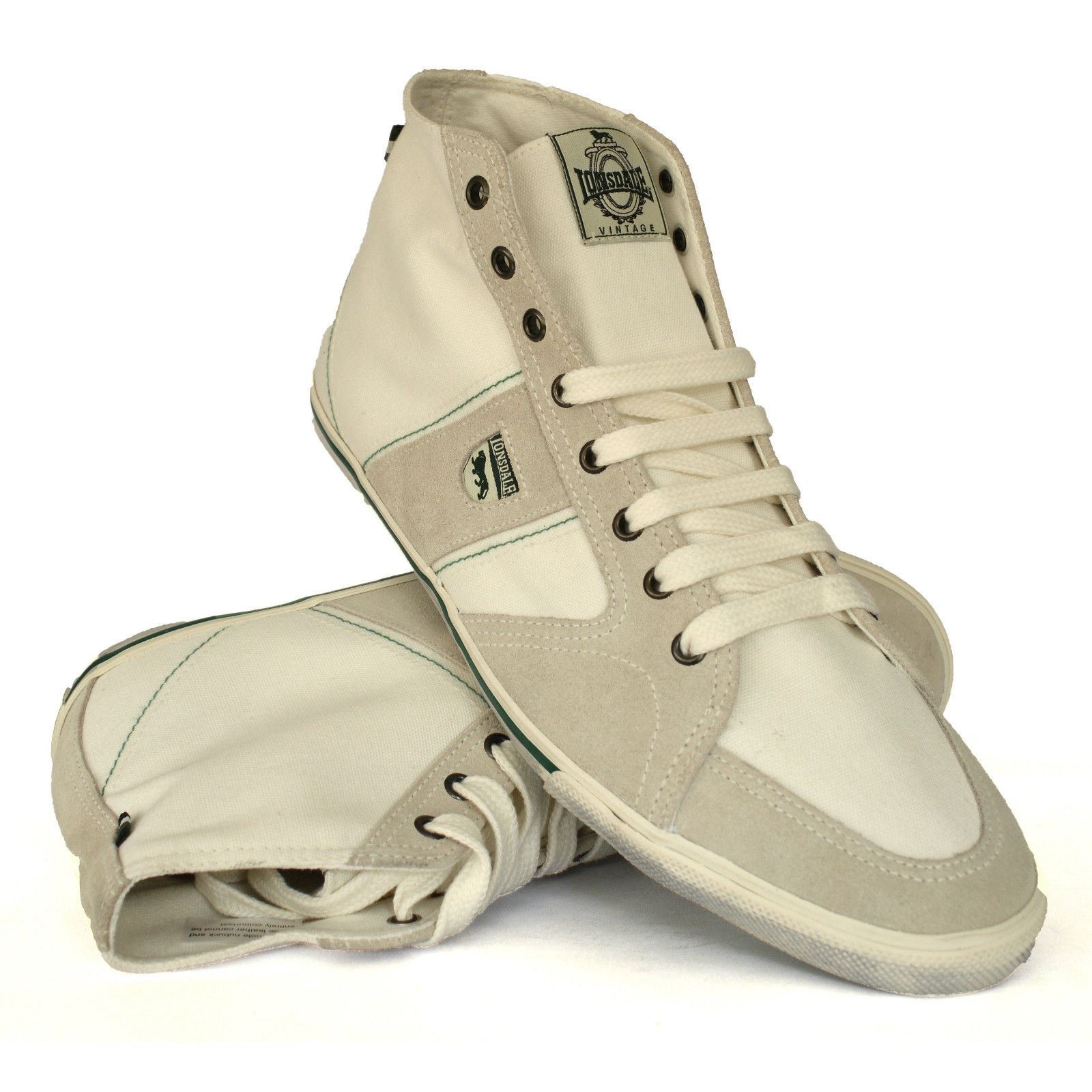 Mens Lonsdale Leather Hi Top Boxing Gym Sports Trainers Ankle Boots