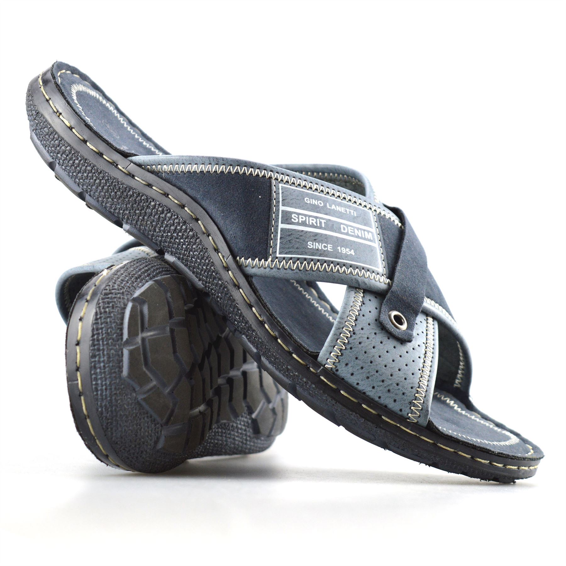 Mens Slip On Sandals Summer Beach Cushioned Walking Flip Flop Mules