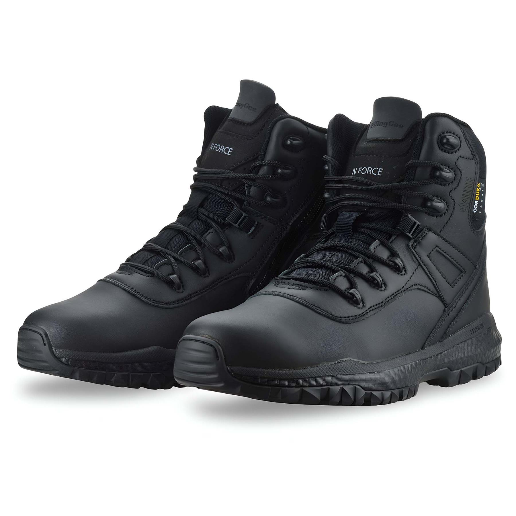 Damen Frauen Leder wasserdicht Reißverschluss Wandern Arbeit Stiefeletten Biker Stiefel Schuhe Größe - Bild 18 von 18