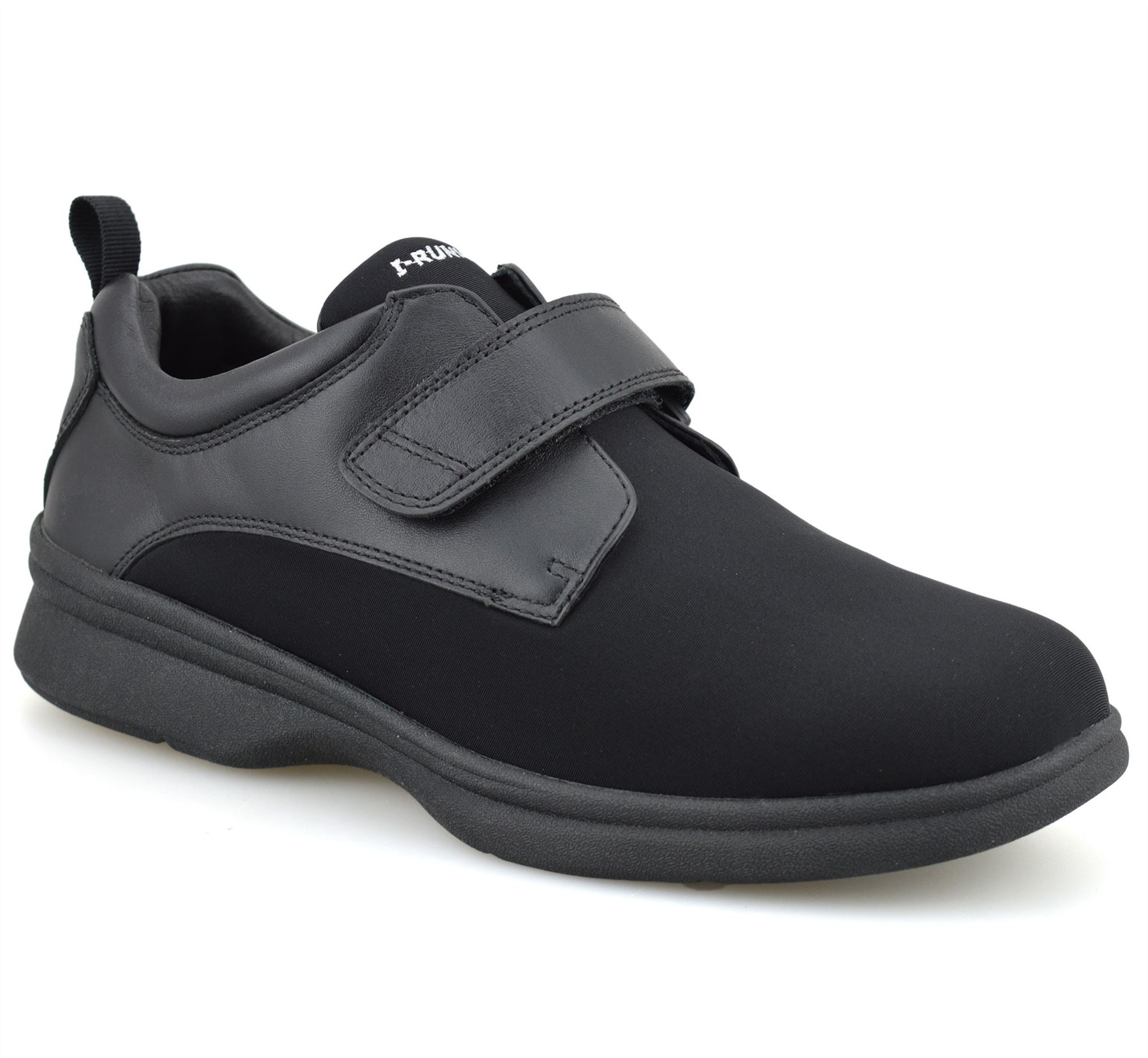 Mens Leather Wide Fit Memory Foam Casual Smart Walking Work Trainers Shoes Size