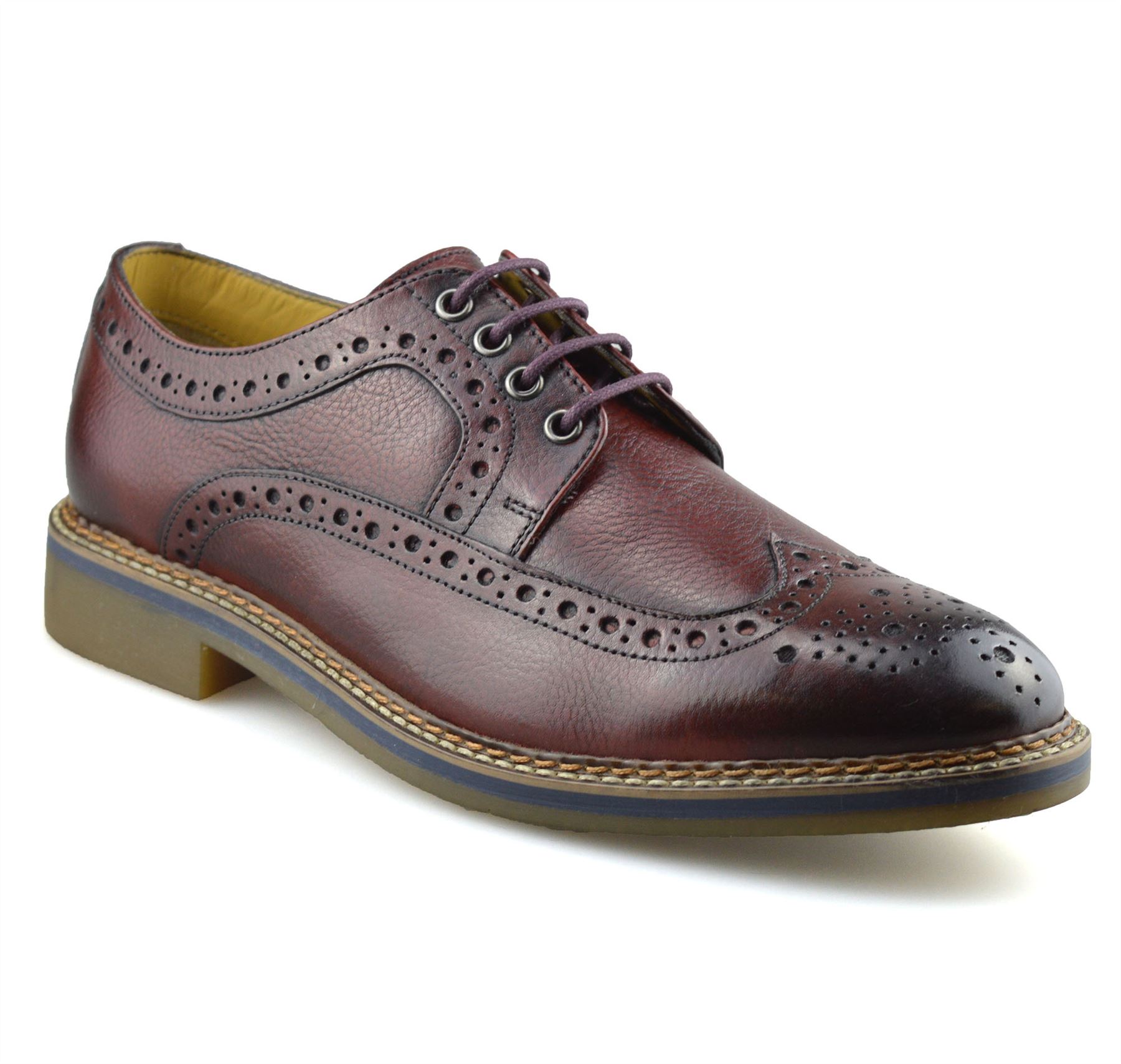 Mens New Ikon Leather Casual Smart Lace 