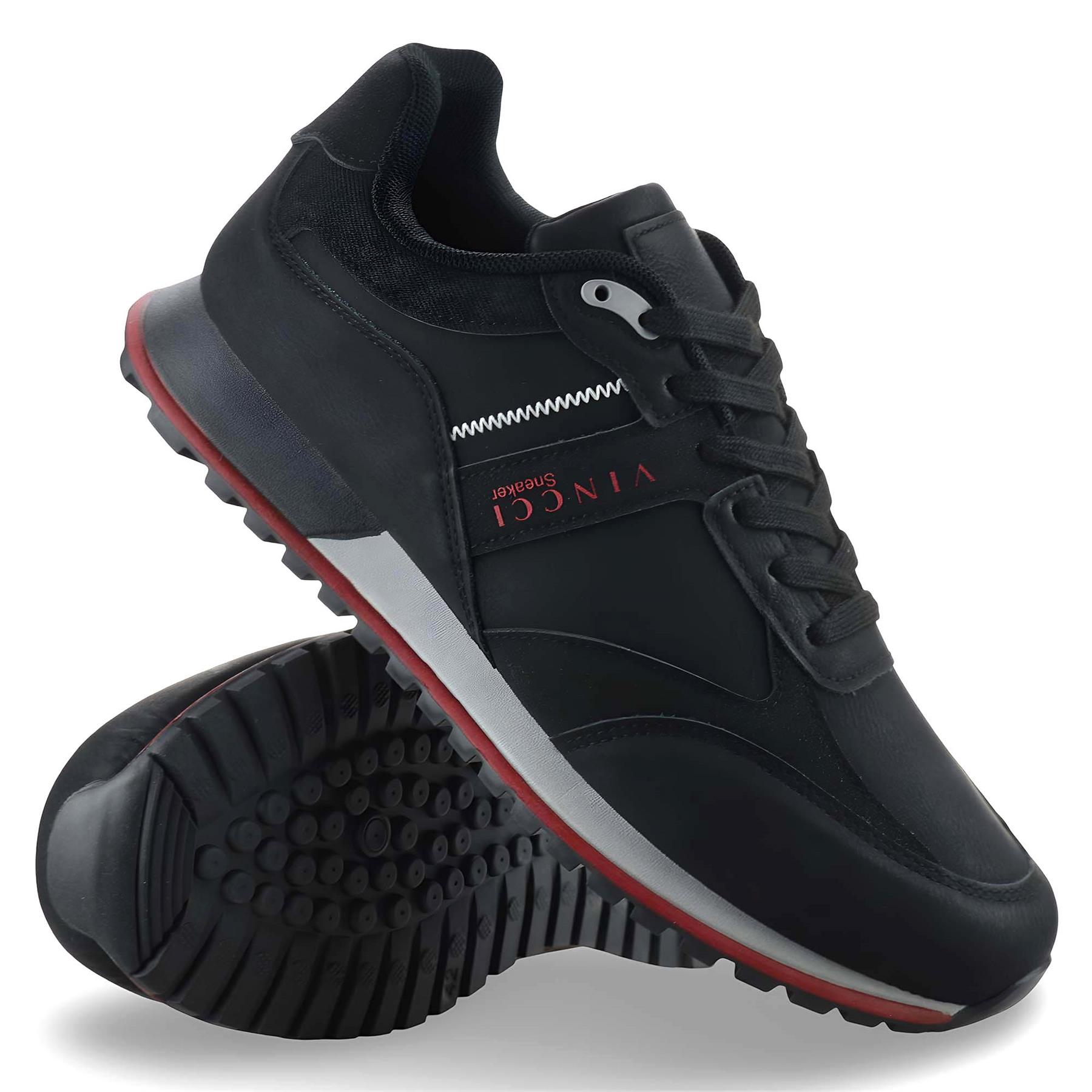 Scarpe da ginnastica uomo eleganti casual stringate memory foam passeggio sport lavoro palestra misura - Foto 9 di 16