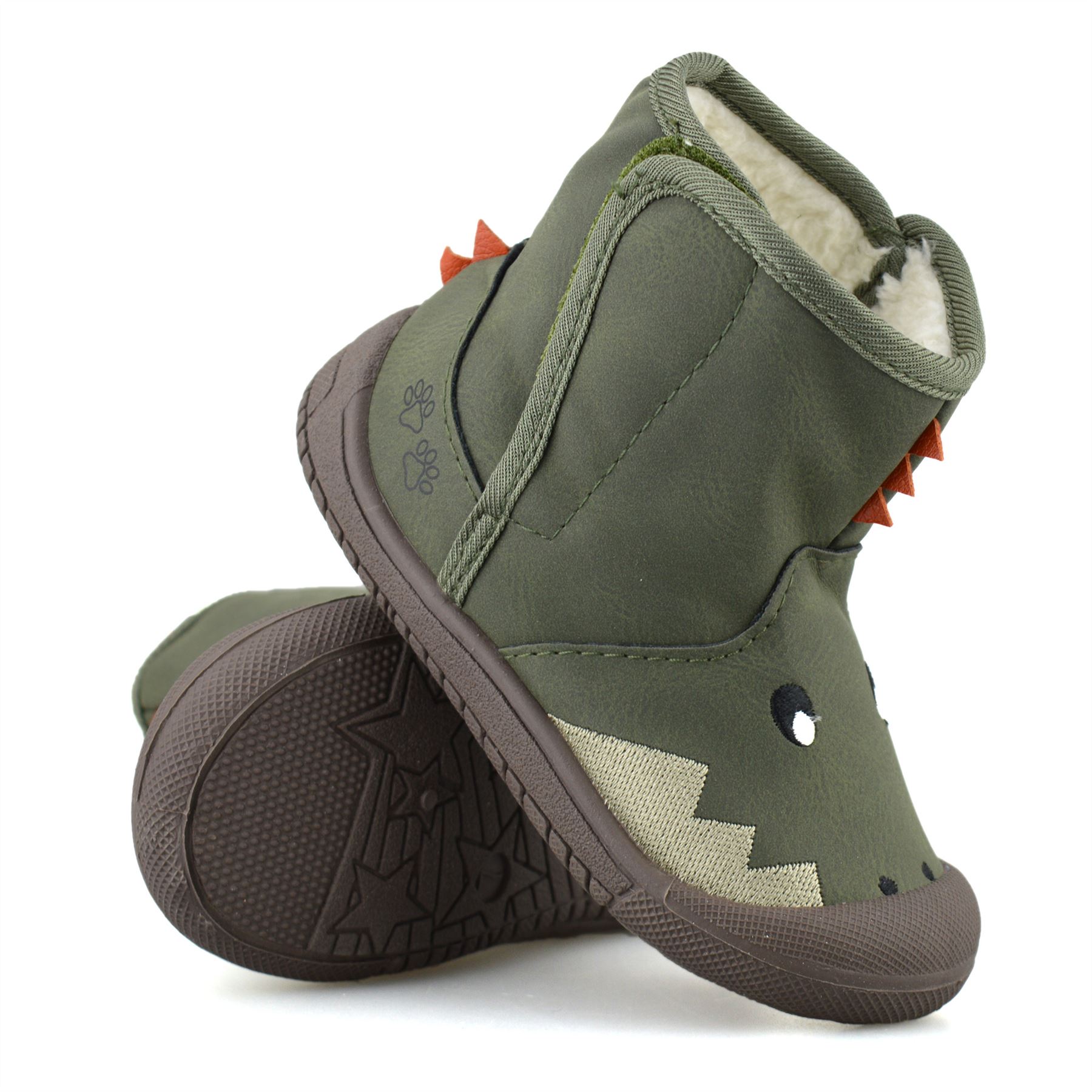 Boys Girls Infants Warm Fur Winter Walking Touch Strap Ankle Boots Shoes Size - Picture 18 of 25