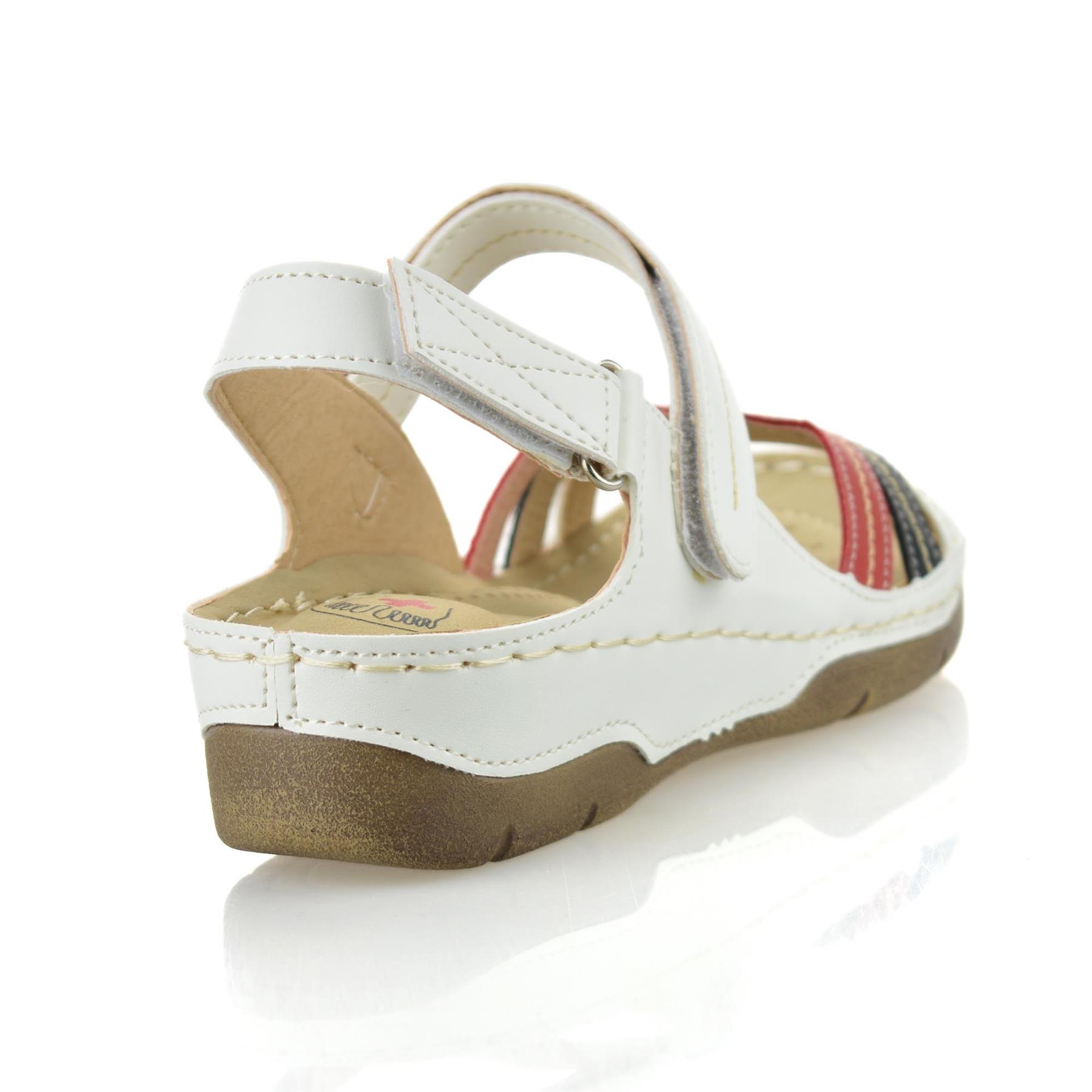 Damas Mujeres Tacón Medio Cuña Espuma con Memoria Verano Caminar Sandalias Mules Zapatos Talla - Imagen 29 de 33
