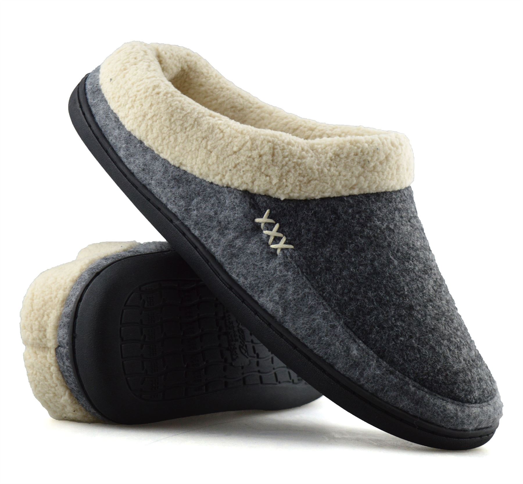 mens memory foam mule slippers