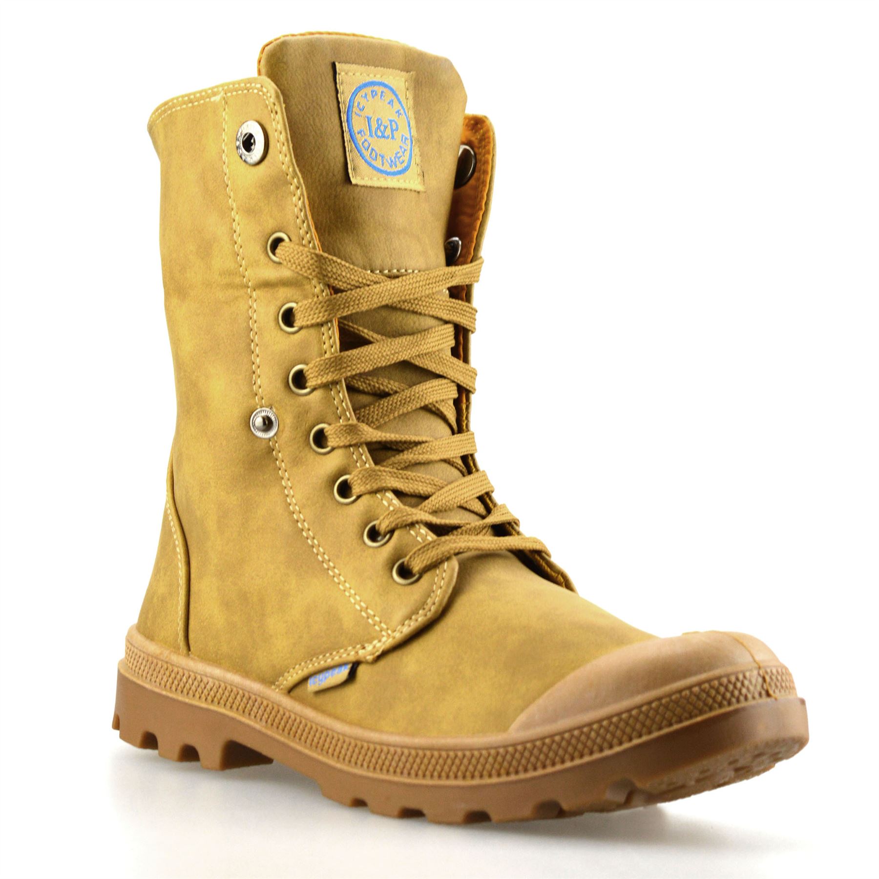 Ladies Womens Walking Hiking Trail Lace Up Combat Army Ankle Boots