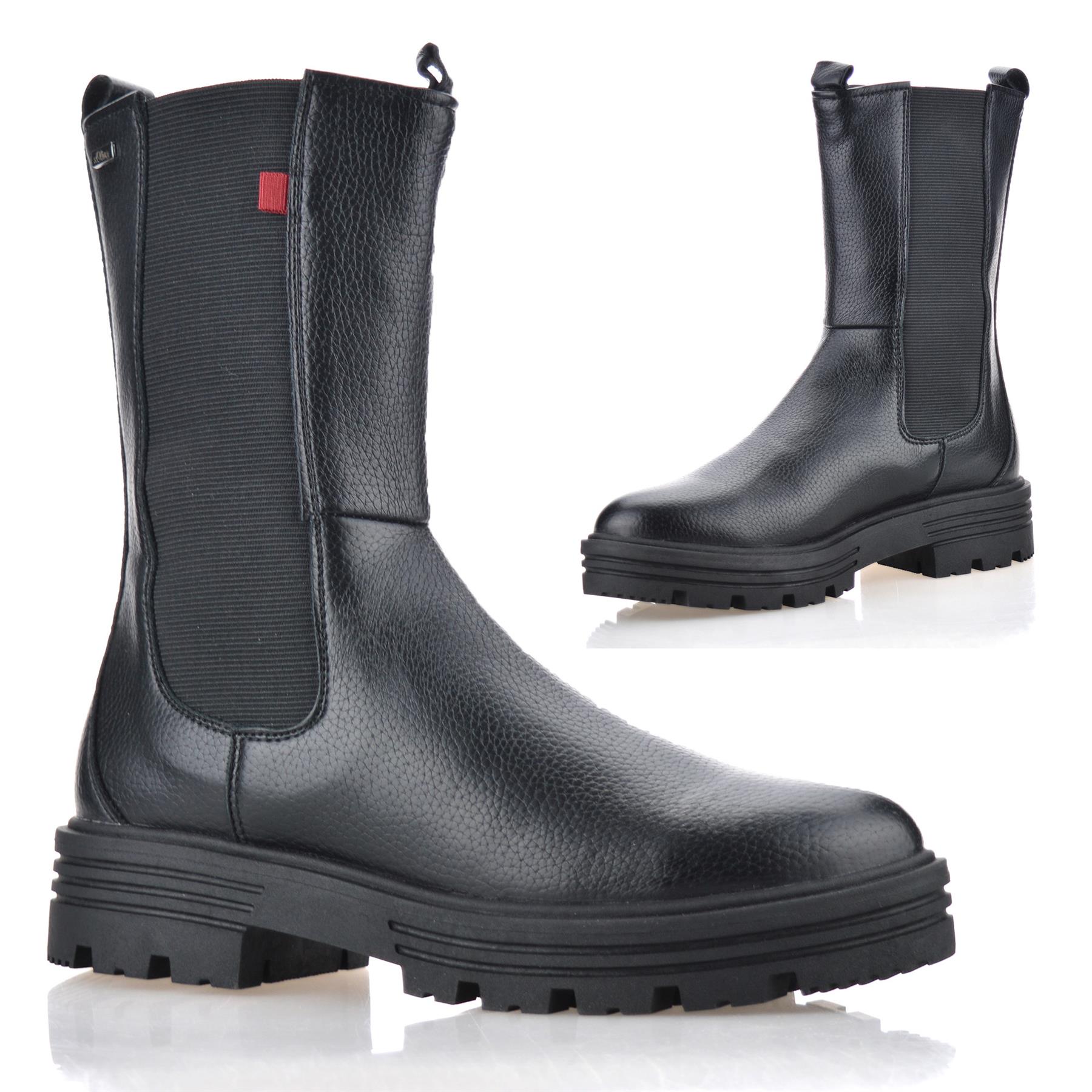 Womens Mid Block Heel Memory Foam Walking Chelsea Ankle Biker Boots Shoes Size - Picture 9 of 16