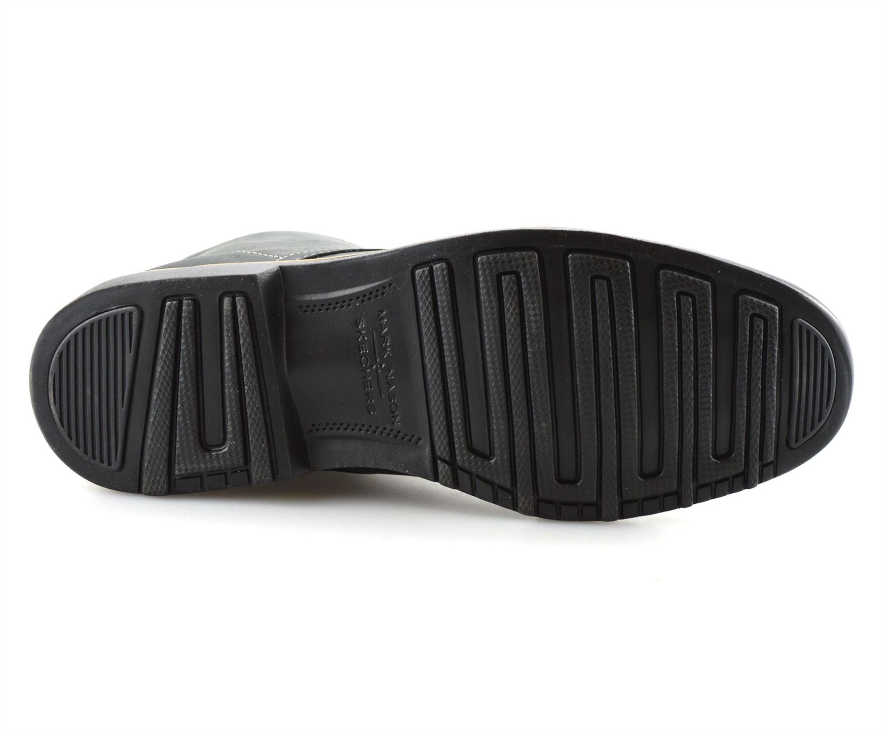 Mens Skechers Memory Foam Leather Combat Zip Up Military Ankle Boots