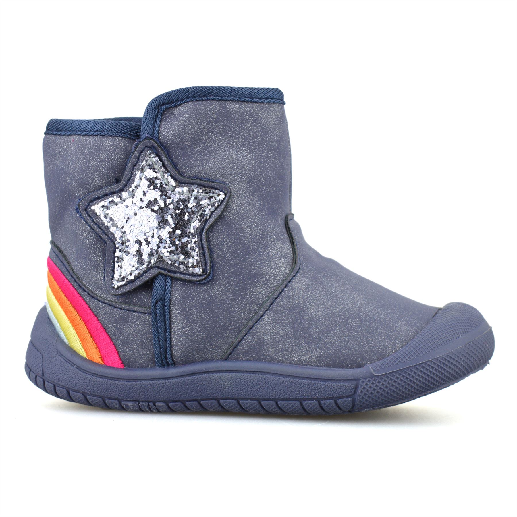 Boys Girls Infants Warm Fur Winter Walking Touch Strap Ankle Boots Shoes Size - Picture 20 of 25