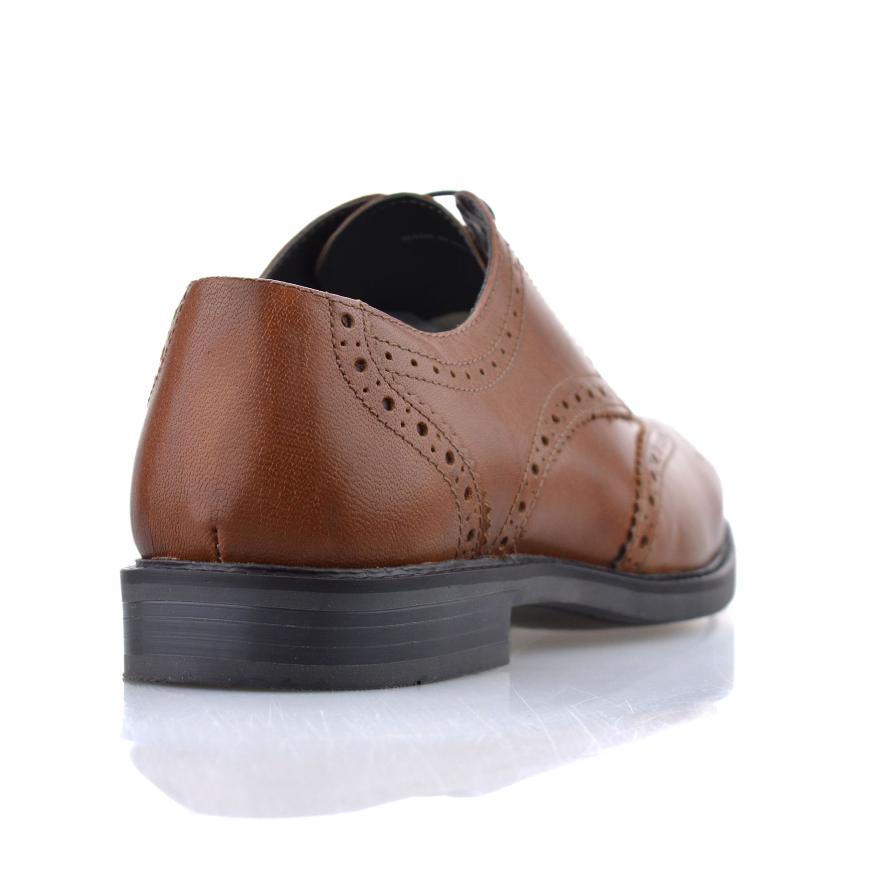 Mens Brogues Leather Smart Casual Lace Up Oxford School Work Office Shoes Size - Picture 12 of 16