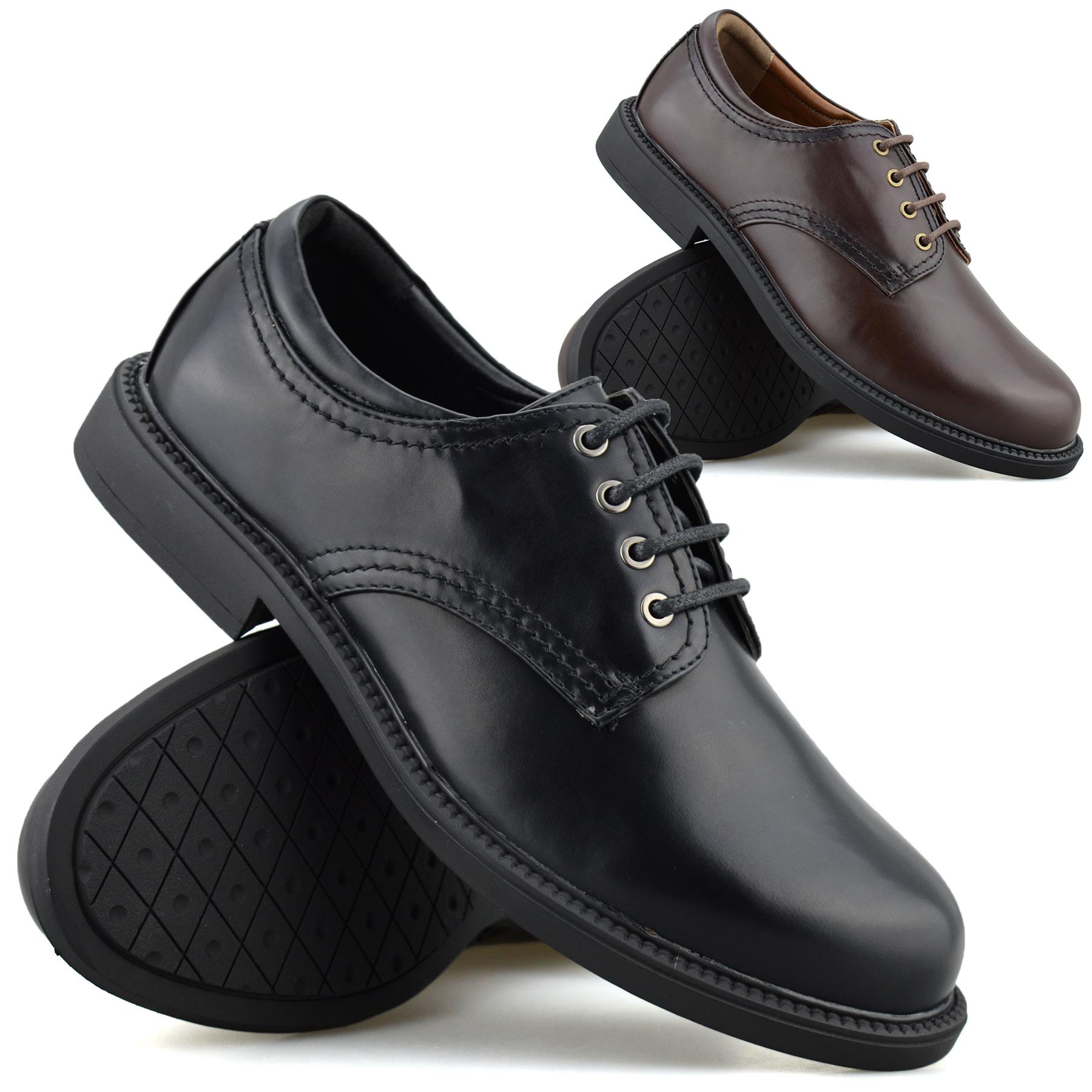Mens Smart Formal Lace Up Work Office School Toe Cap Casual Oxford Shoes Size