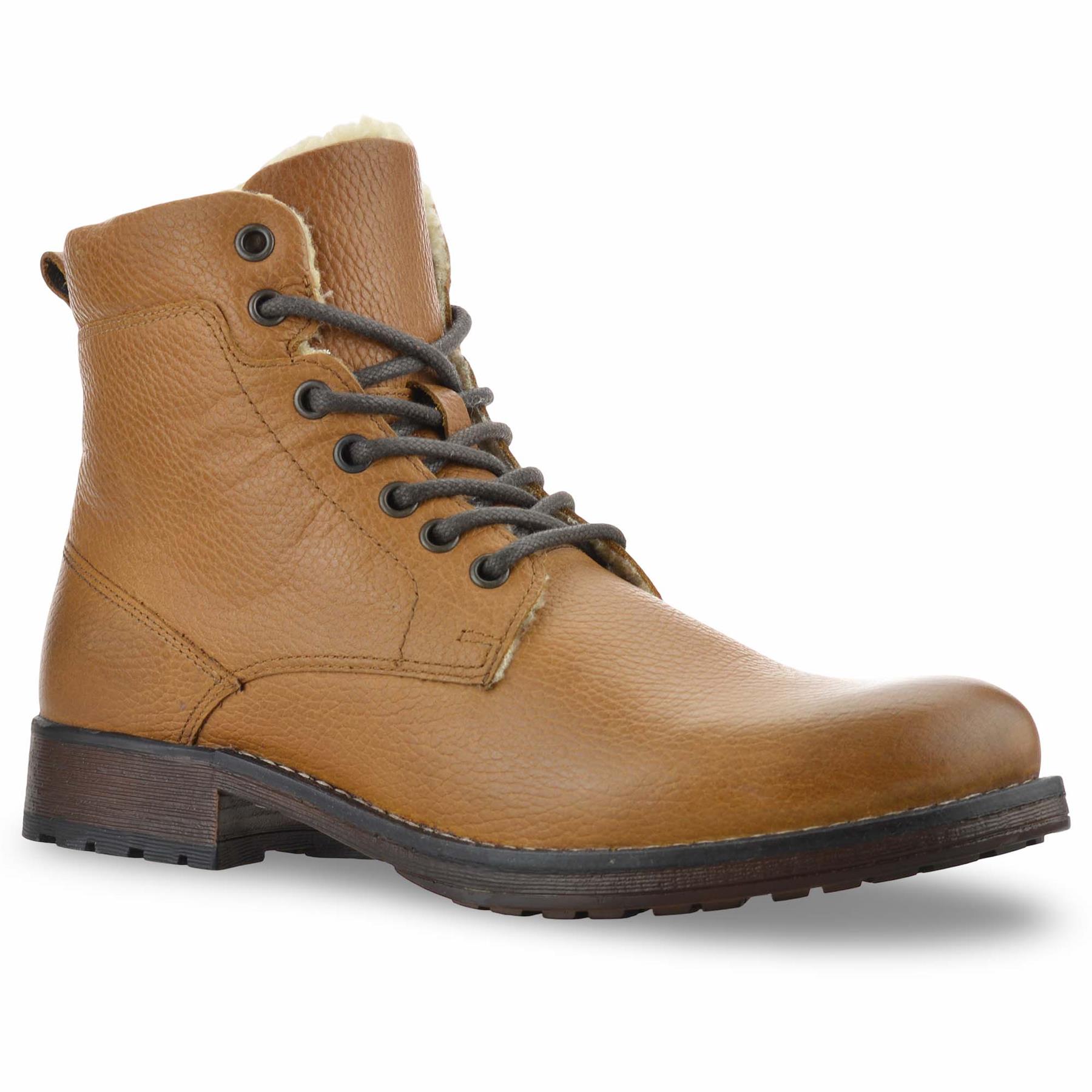 Mens Leather Military Combat Lace Up Walking Work Ankle Biker Boots Shoes Size - Picture 10 of 16