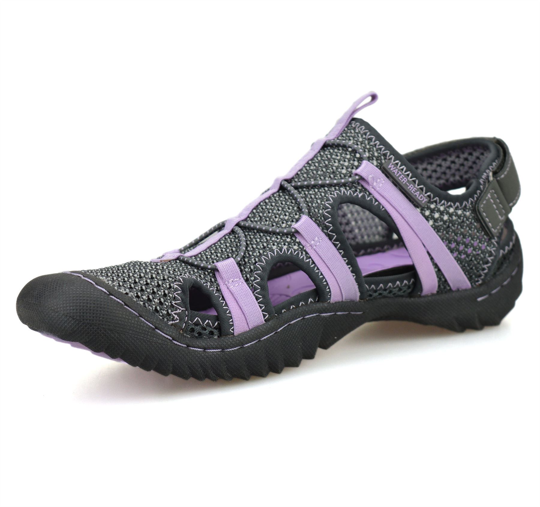 Sandalias sin cordones informales para mujer para caminar deportes espuma viscoelástica aventura zapatos talla - Imagen 16 de 28