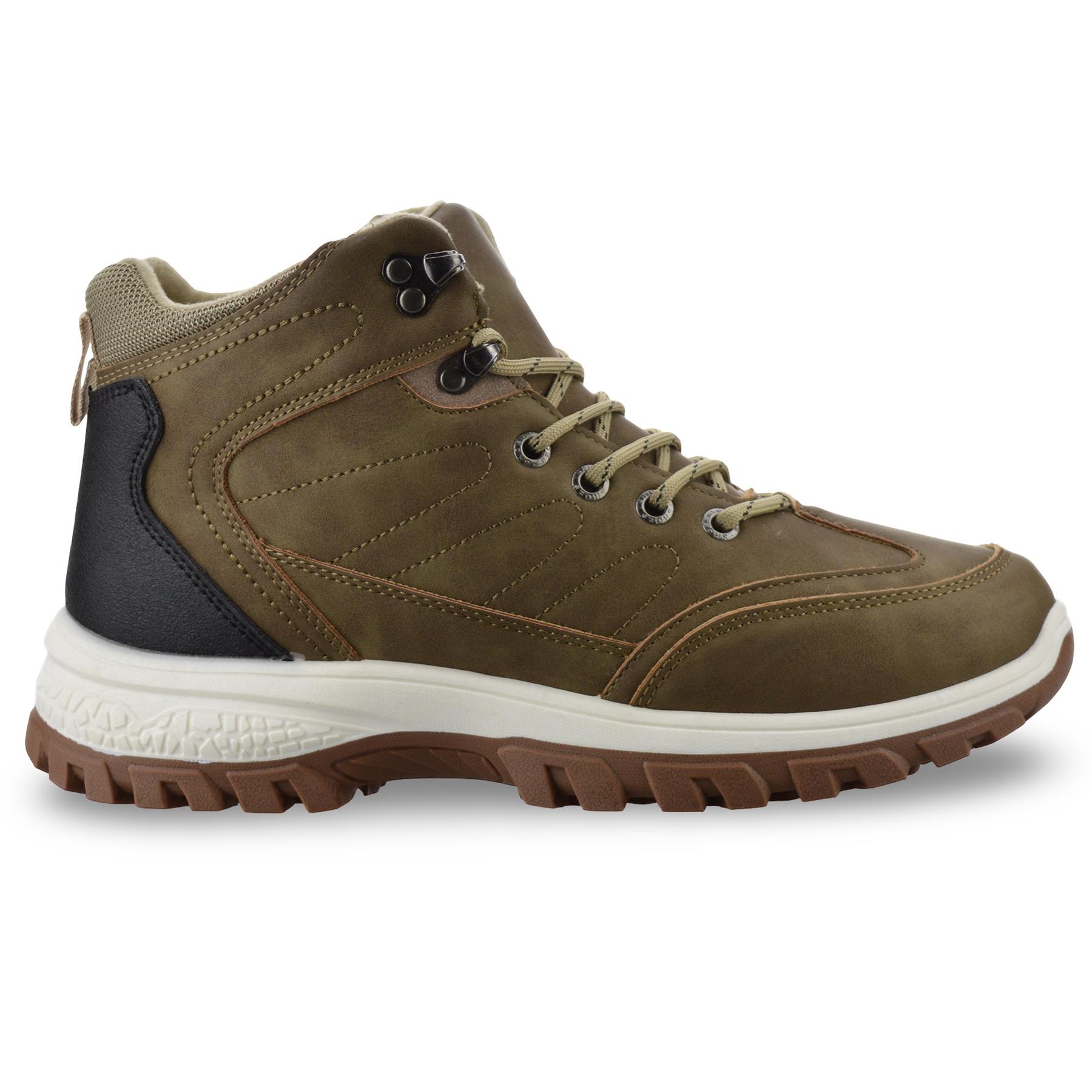 Scarpe da ginnastica uomo passeggio escursionismo casual pelliccia calda nuovi stivaletti stringati misura - Foto 21 di 25