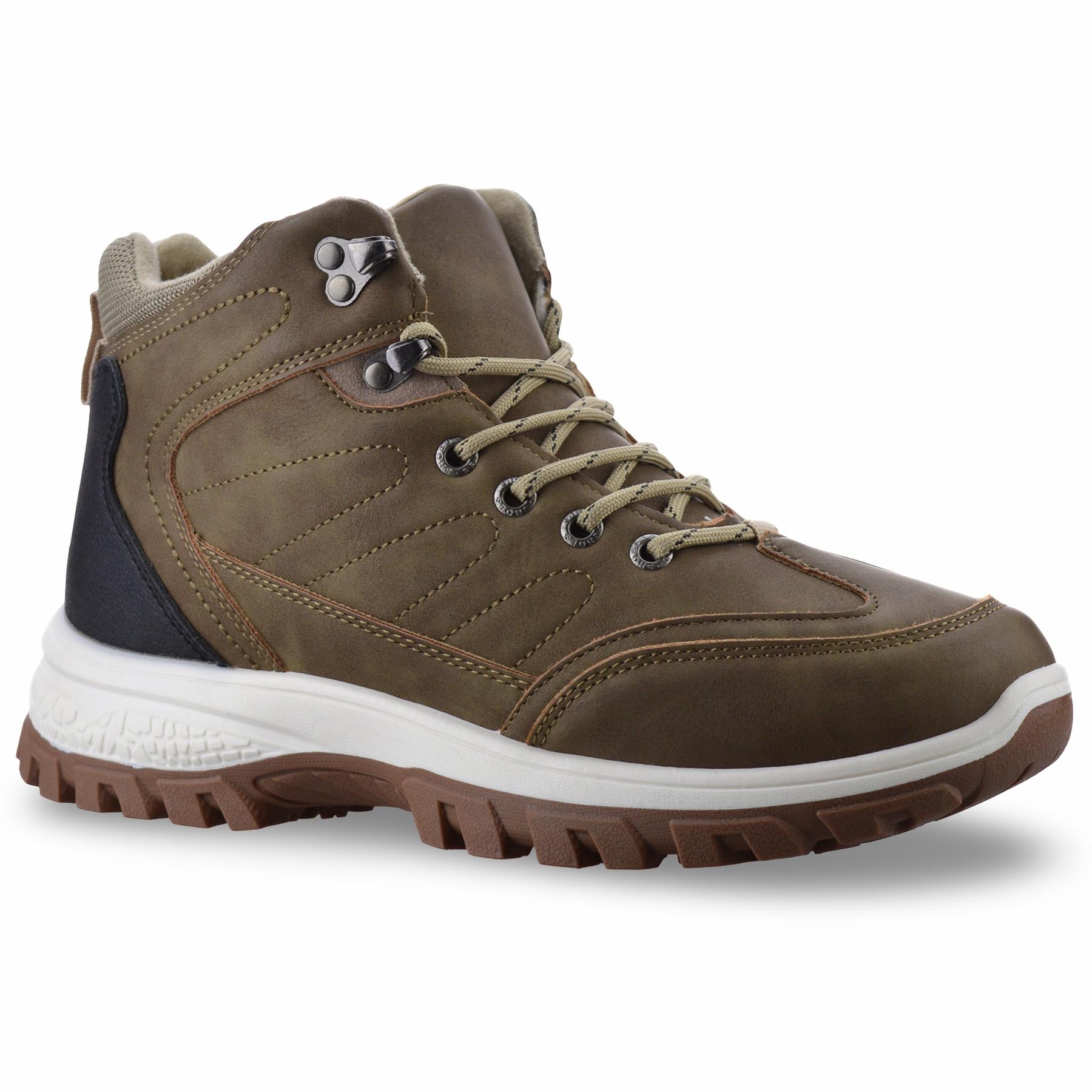 Scarpe da ginnastica uomo passeggio escursionismo casual pelliccia calda nuovi stivaletti stringati misura - Foto 20 di 25