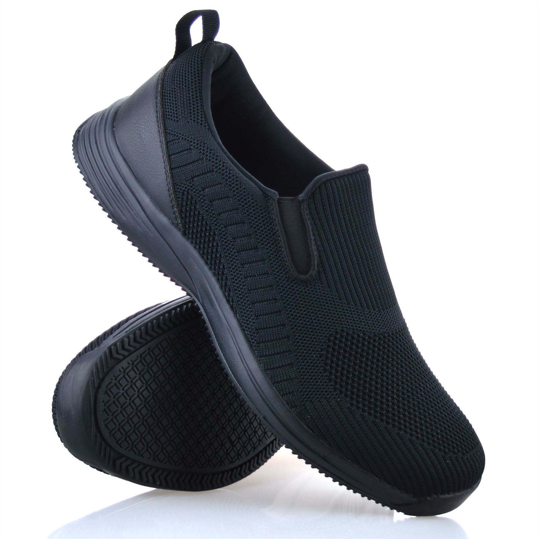 Ladies Womens Slip On Memory Foam Casual Smart Walking Work Trainers Shoes Size