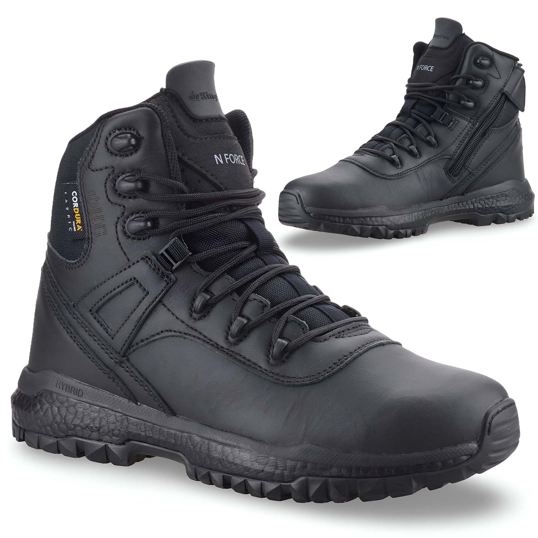 Damen Frauen Leder wasserdicht Reißverschluss Wandern Arbeit Stiefeletten Biker Stiefel Schuhe Größe - Bild 10 von 18