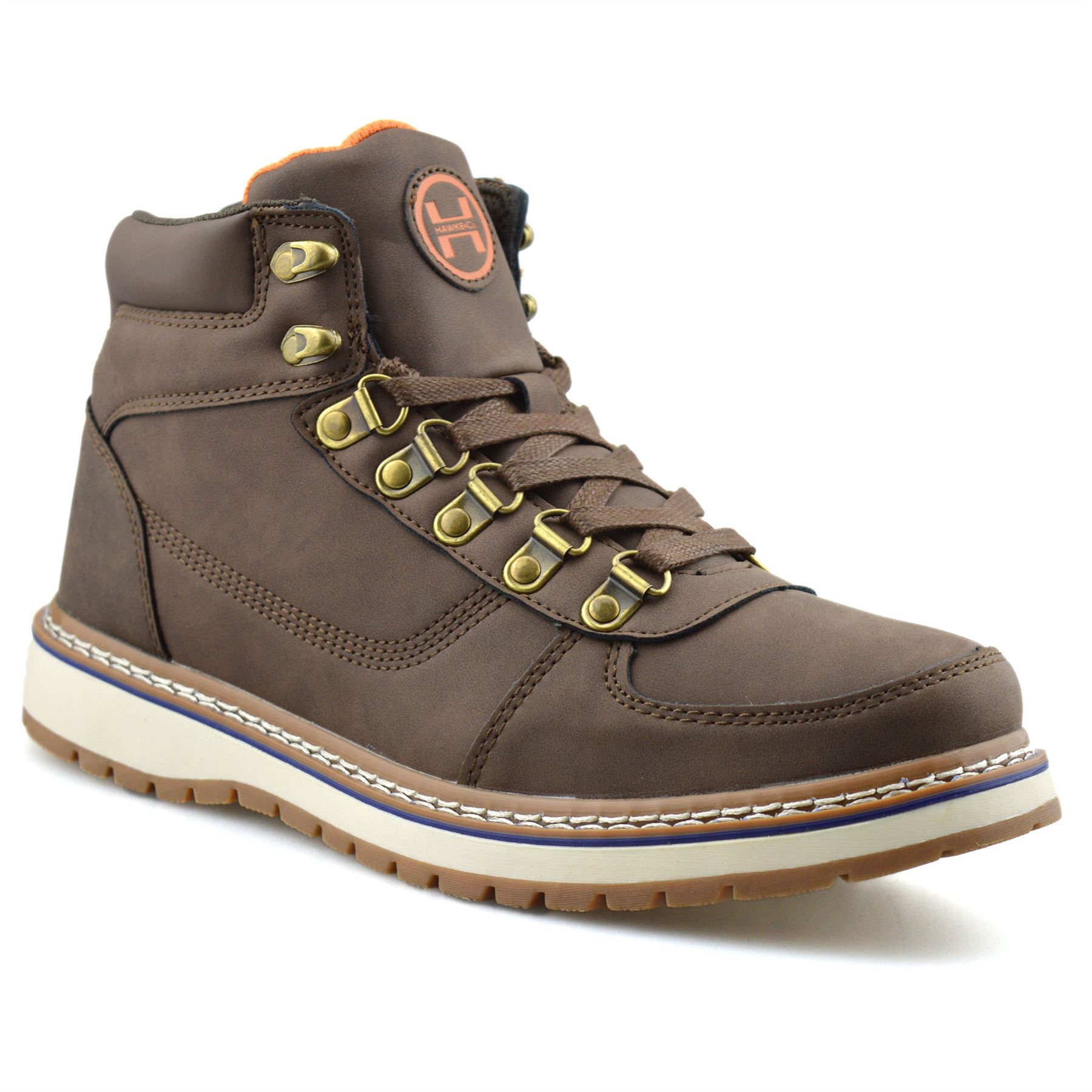 Mens Walking Hiking Casual Lace Up Memory Foam Ankle Boots Trainers