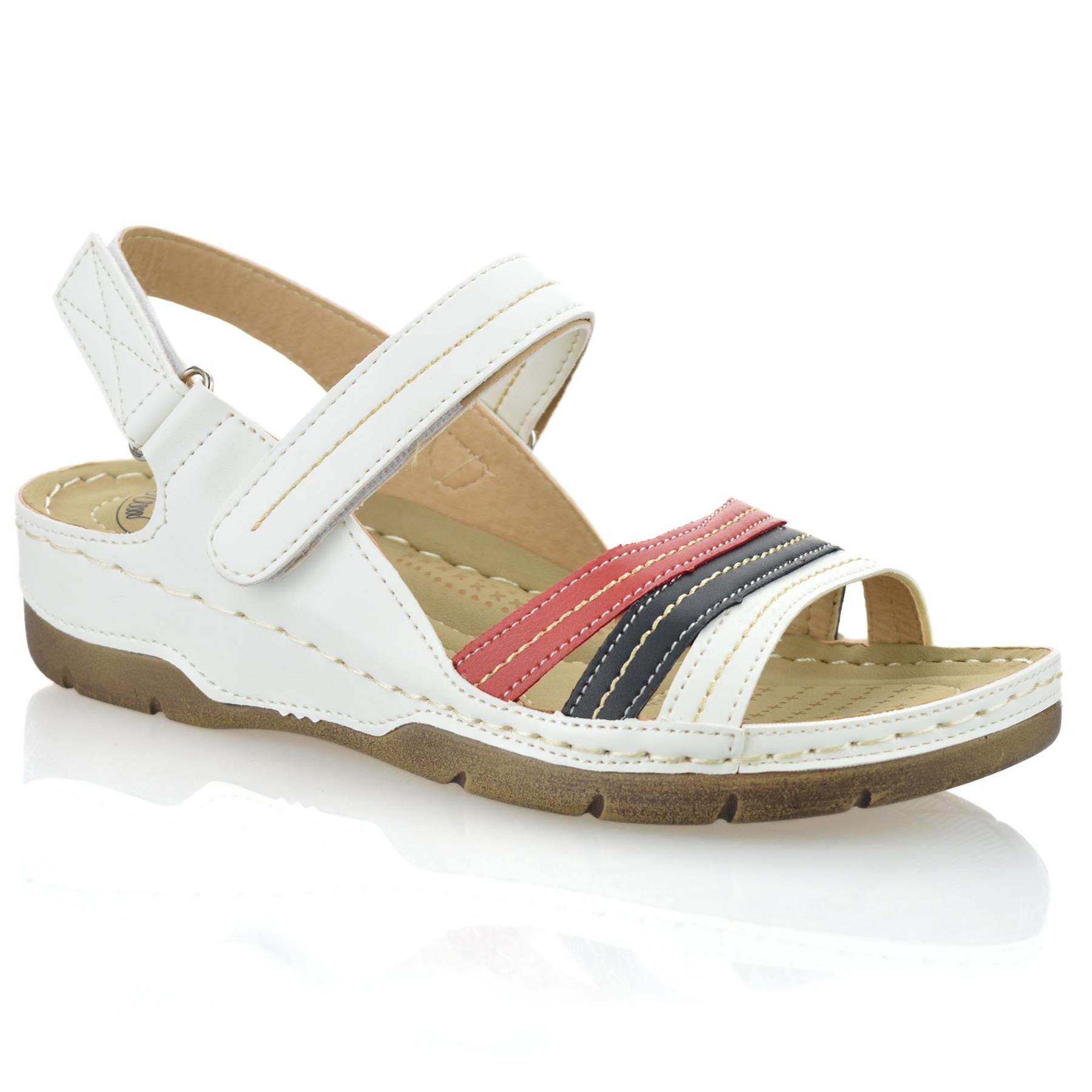Damas Mujeres Tacón Medio Cuña Espuma con Memoria Verano Caminar Sandalias Mules Zapatos Talla - Imagen 27 de 33