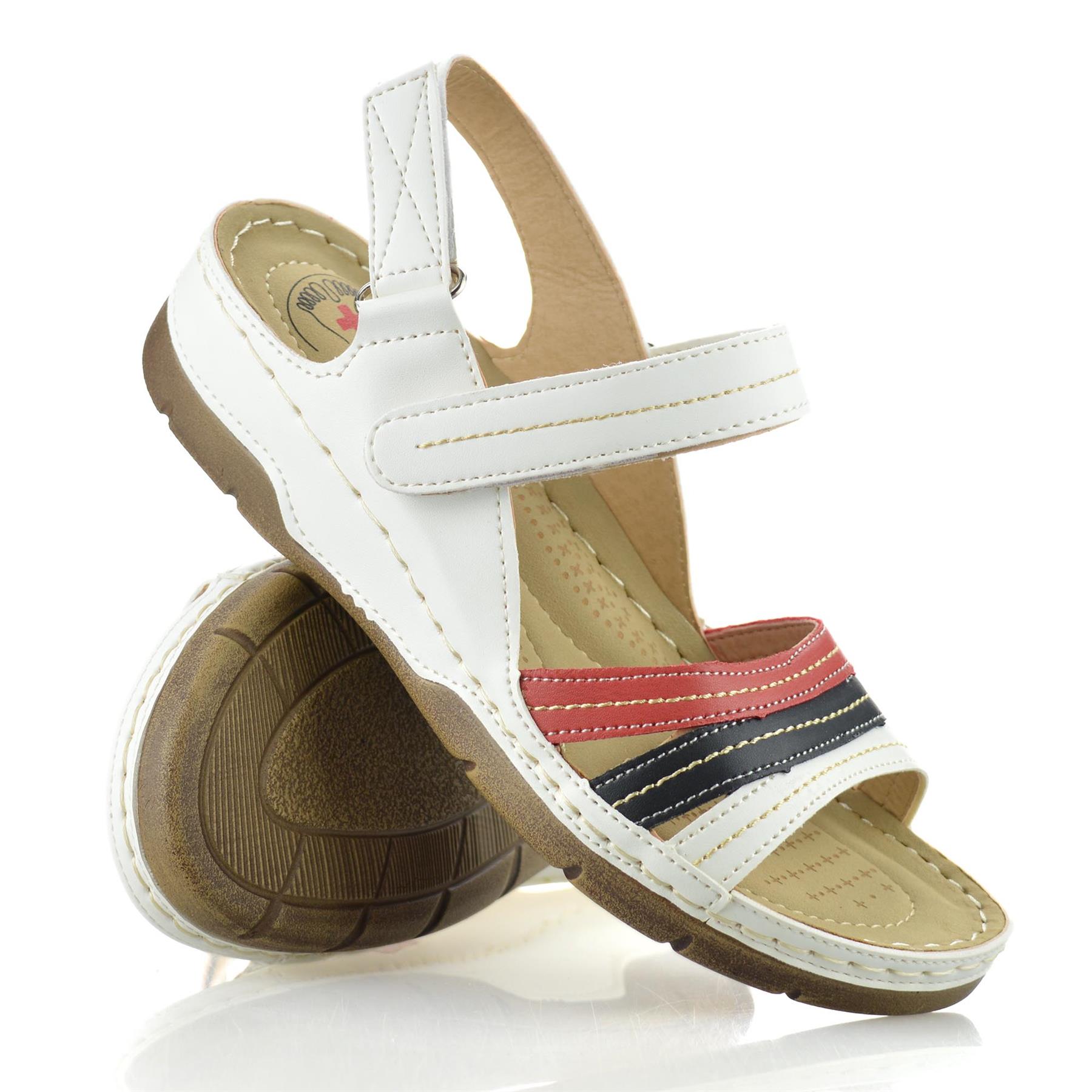 Damas Mujeres Tacón Medio Cuña Espuma con Memoria Verano Caminar Sandalias Mules Zapatos Talla - Imagen 33 de 33