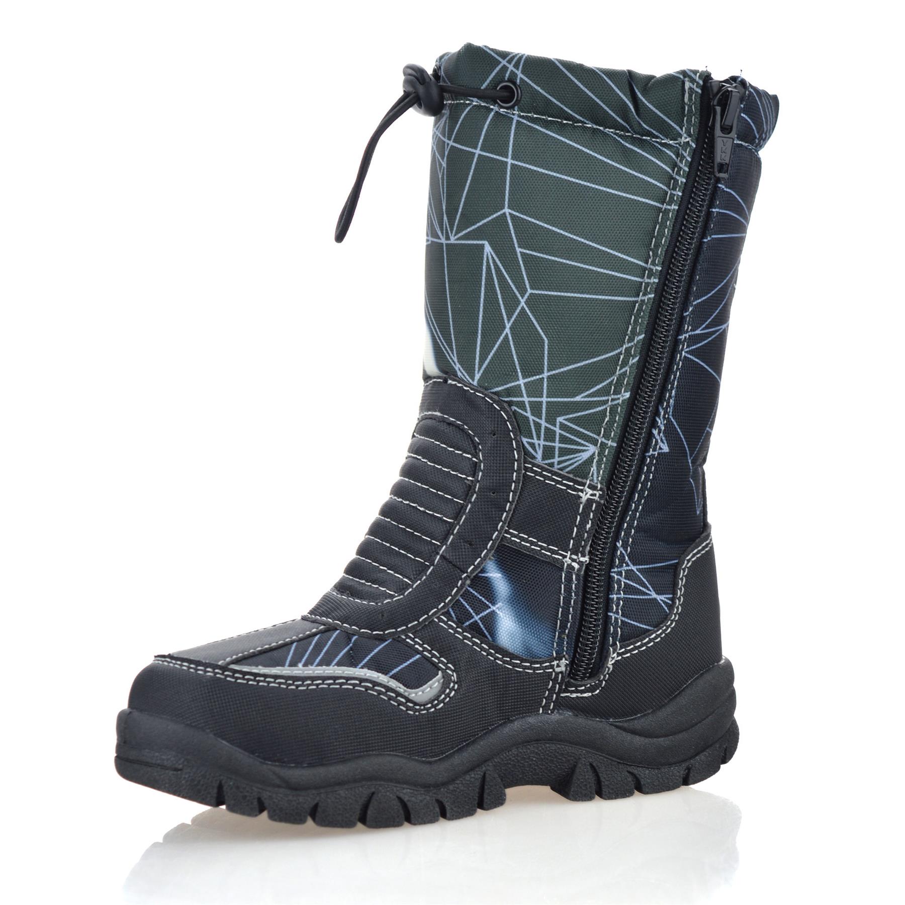 Boys Kids Star Wars Zip Up Waterproof Warm Fur Winter Snow Wellington Boots Size - Picture 12 of 14