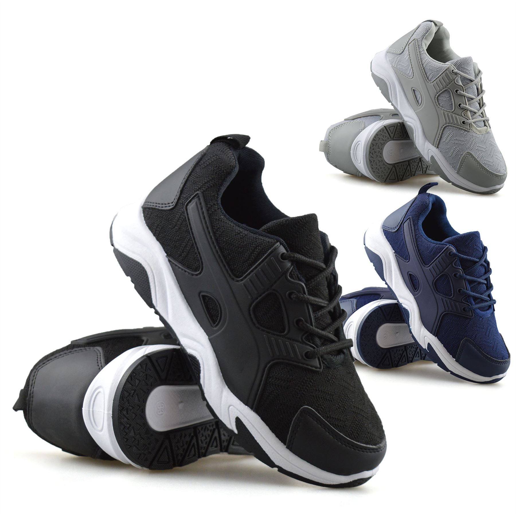 Boys Girls Kids Childrens Casual Lace Up School Sports Gym Trainers