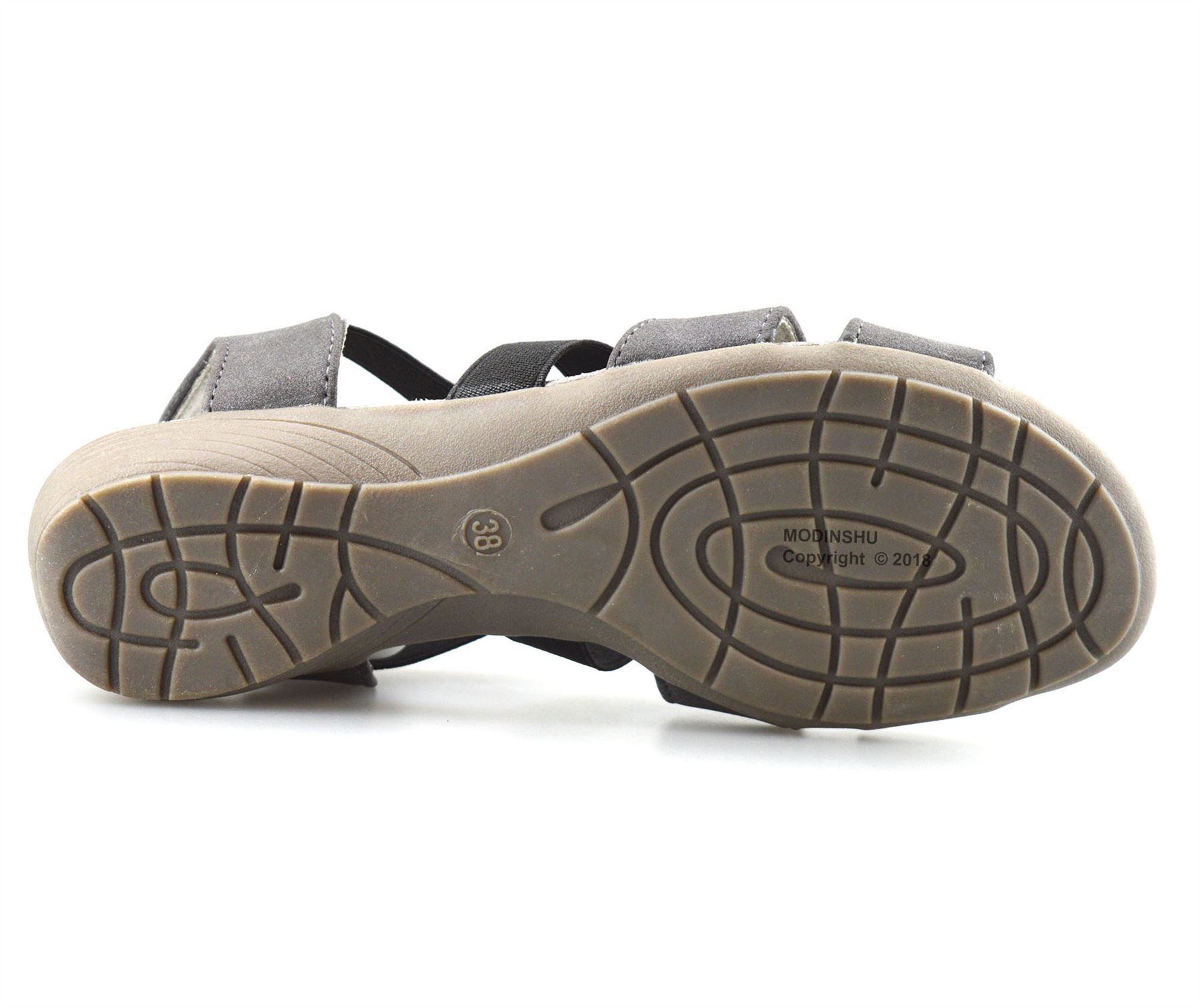 Sandalias de tacón de cuña planas bajas sin cordones informales de verano para damas y mujeres Zapatos Talla - Imagen 9 de 10