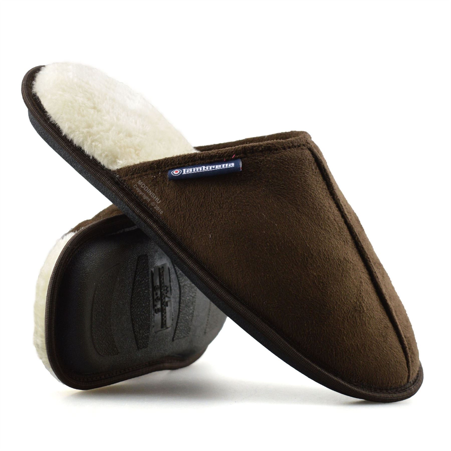 grey mens mule slippers