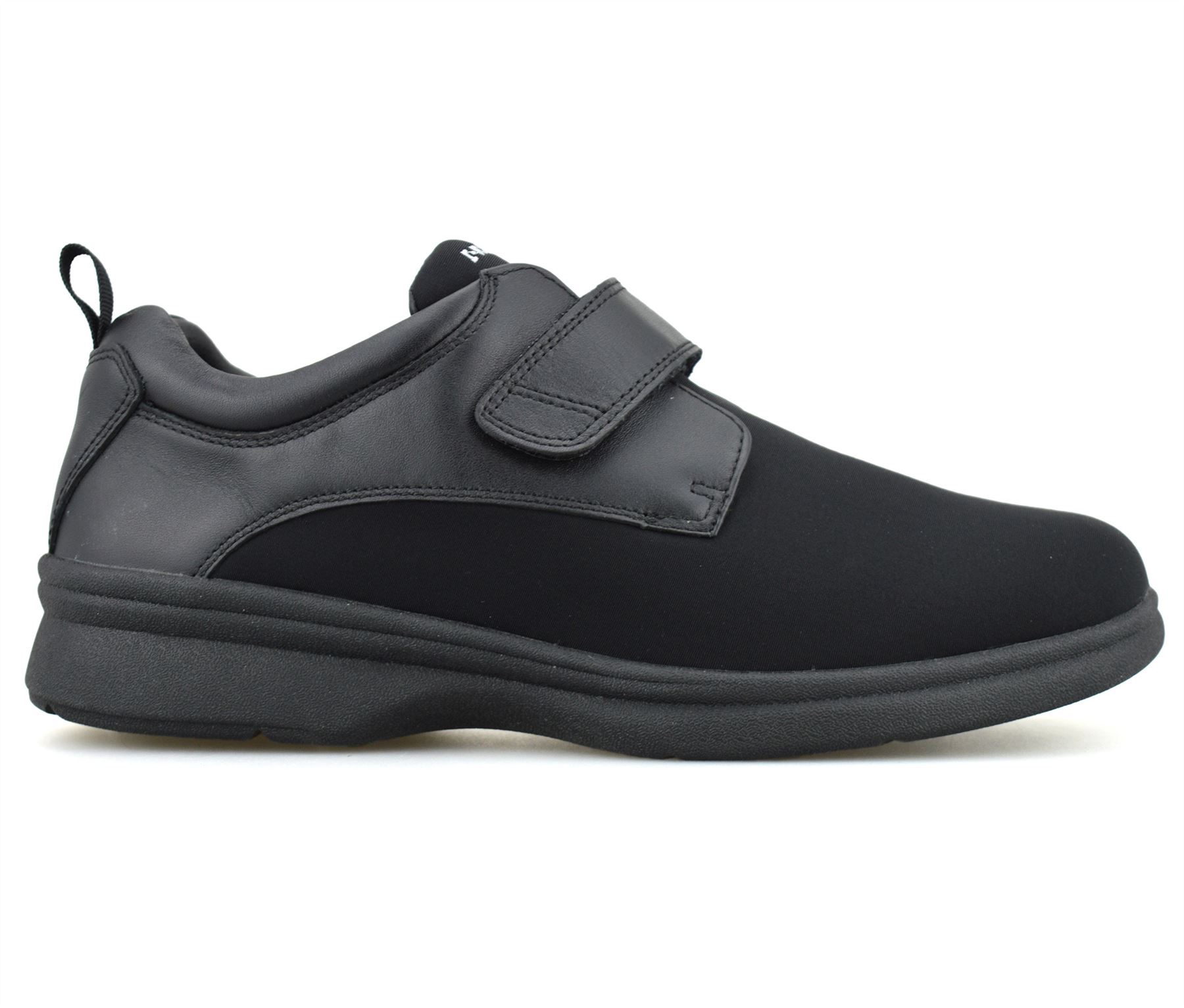 Mens Leather Wide Fit Memory Foam Casual Smart Walking Work Trainers Shoes Size