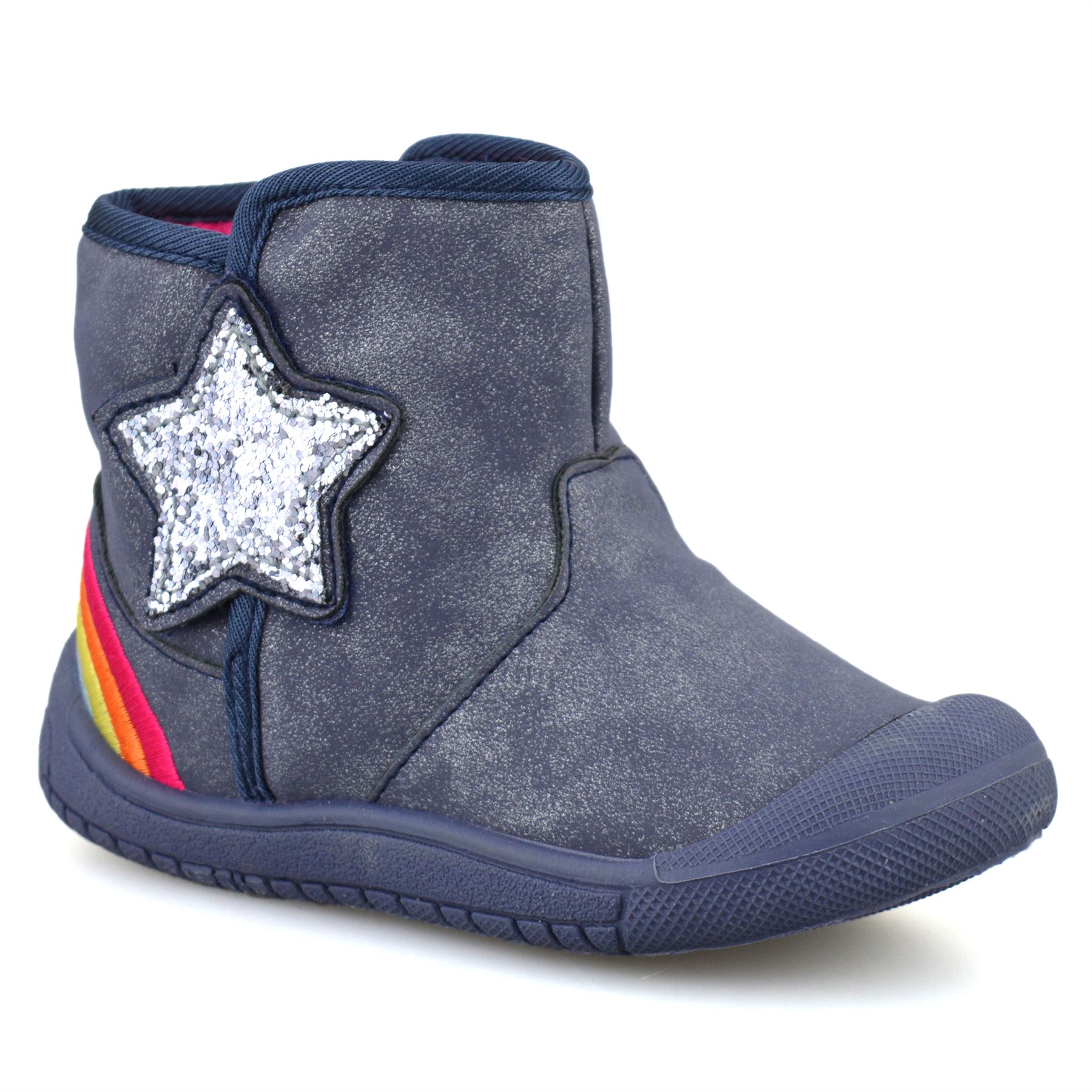 Boys Girls Infants Warm Fur Winter Walking Touch Strap Ankle Boots Shoes Size - Picture 19 of 25