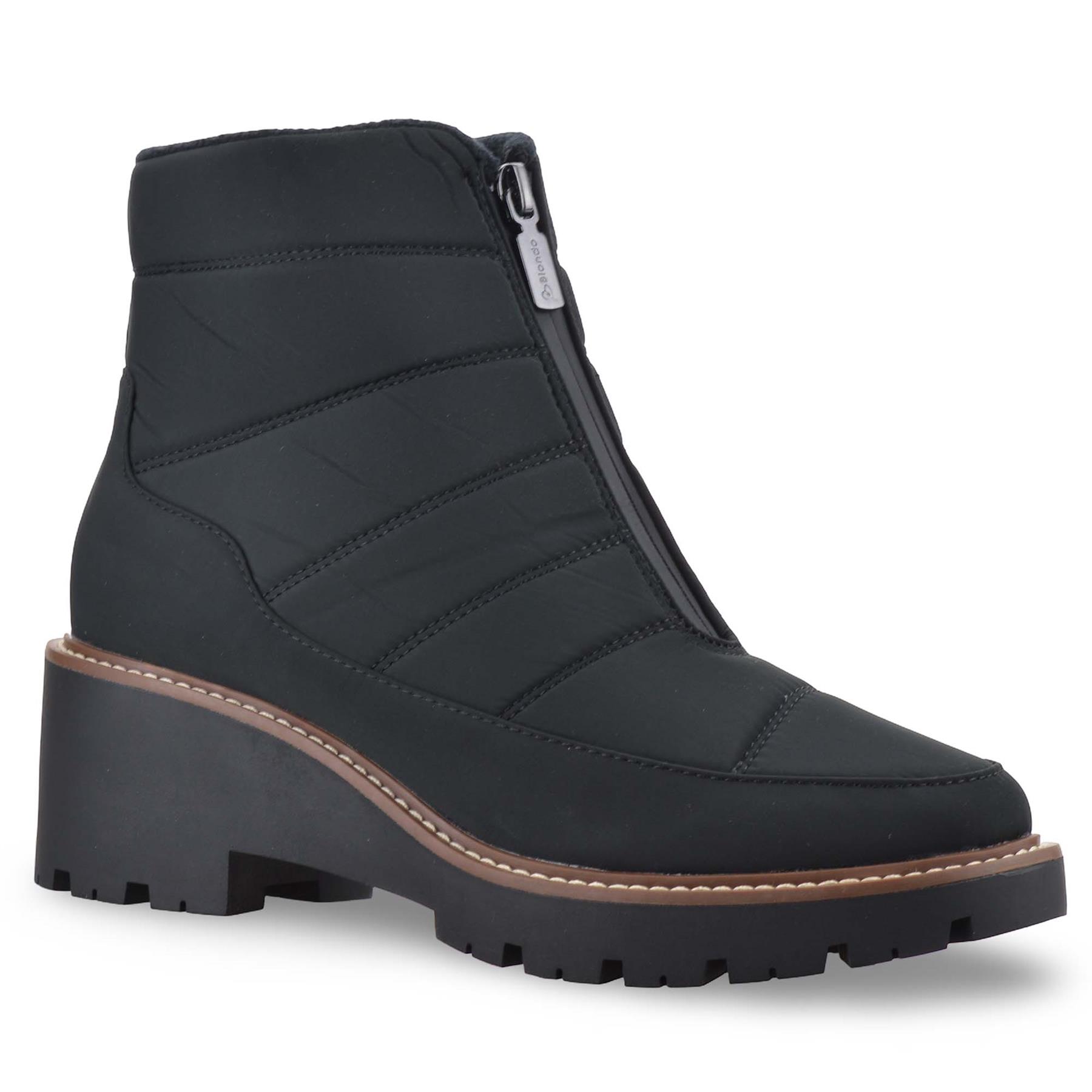 Scarpe stivaletti chelsea donna zip impermeabili invernali caldi biker misura - Foto 10 di 16