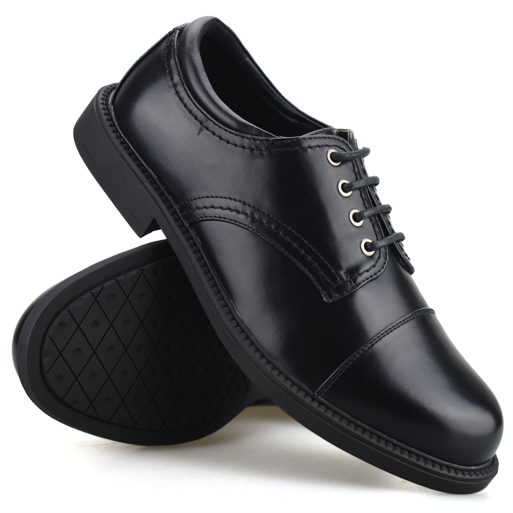 Mens Smart Formal Lace Up Work Office School Toe Cap Casual Oxford Shoes Size