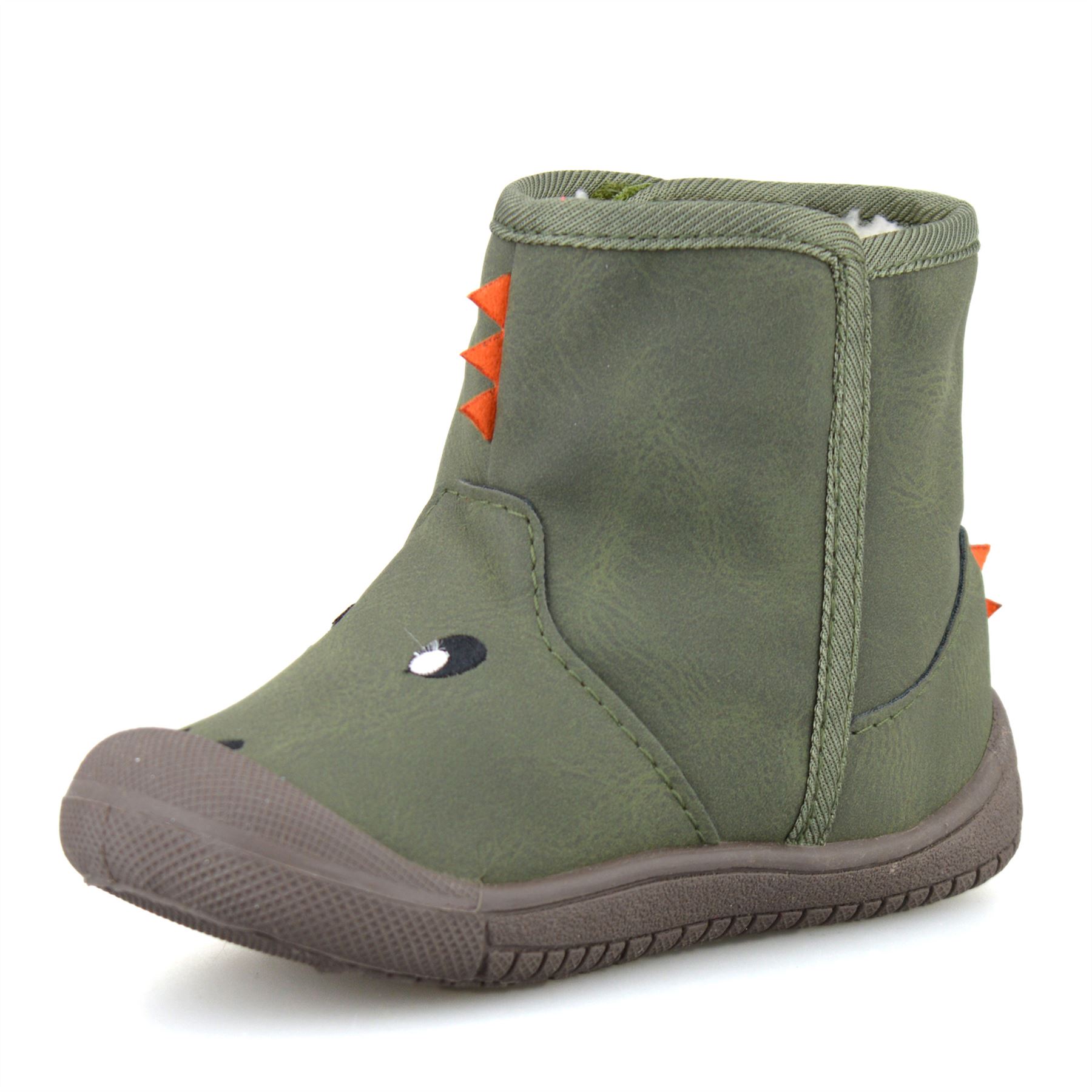 Boys Girls Infants Warm Fur Winter Walking Touch Strap Ankle Boots Shoes Size - Picture 15 of 25