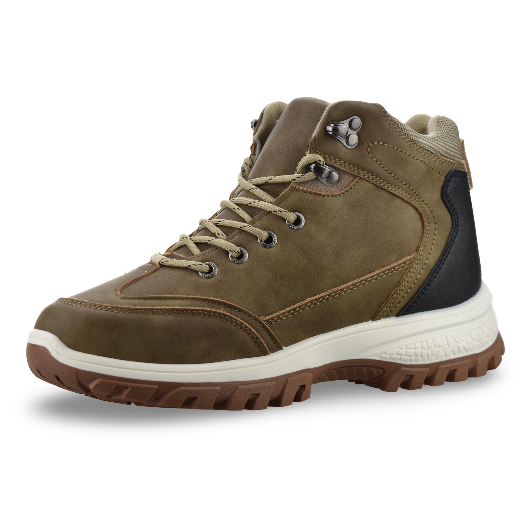 Scarpe da ginnastica uomo passeggio escursionismo casual pelliccia calda nuovi stivaletti stringati misura - Foto 23 di 25