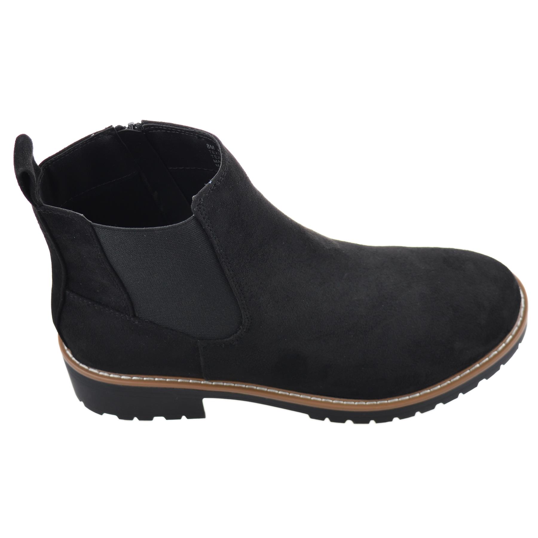 Damas Mujeres Tacón Medio Bloque Cremallera Caminar Chelsea Motociclista Botines Zapatos Talla - Imagen 17 de 25