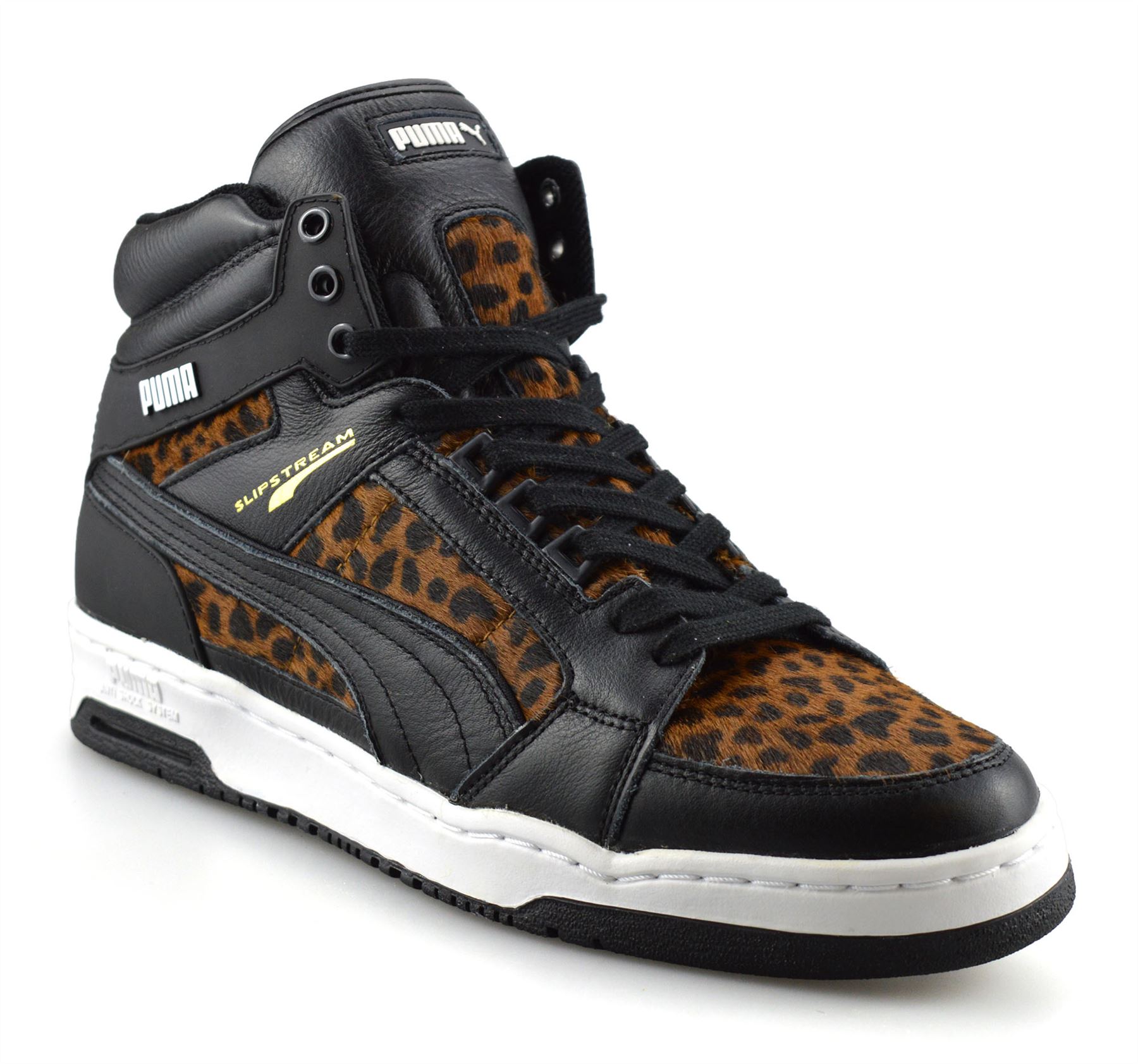 Mens Puma Slipstream Leather Hi Tops Basketball Trainers Ankle Boots