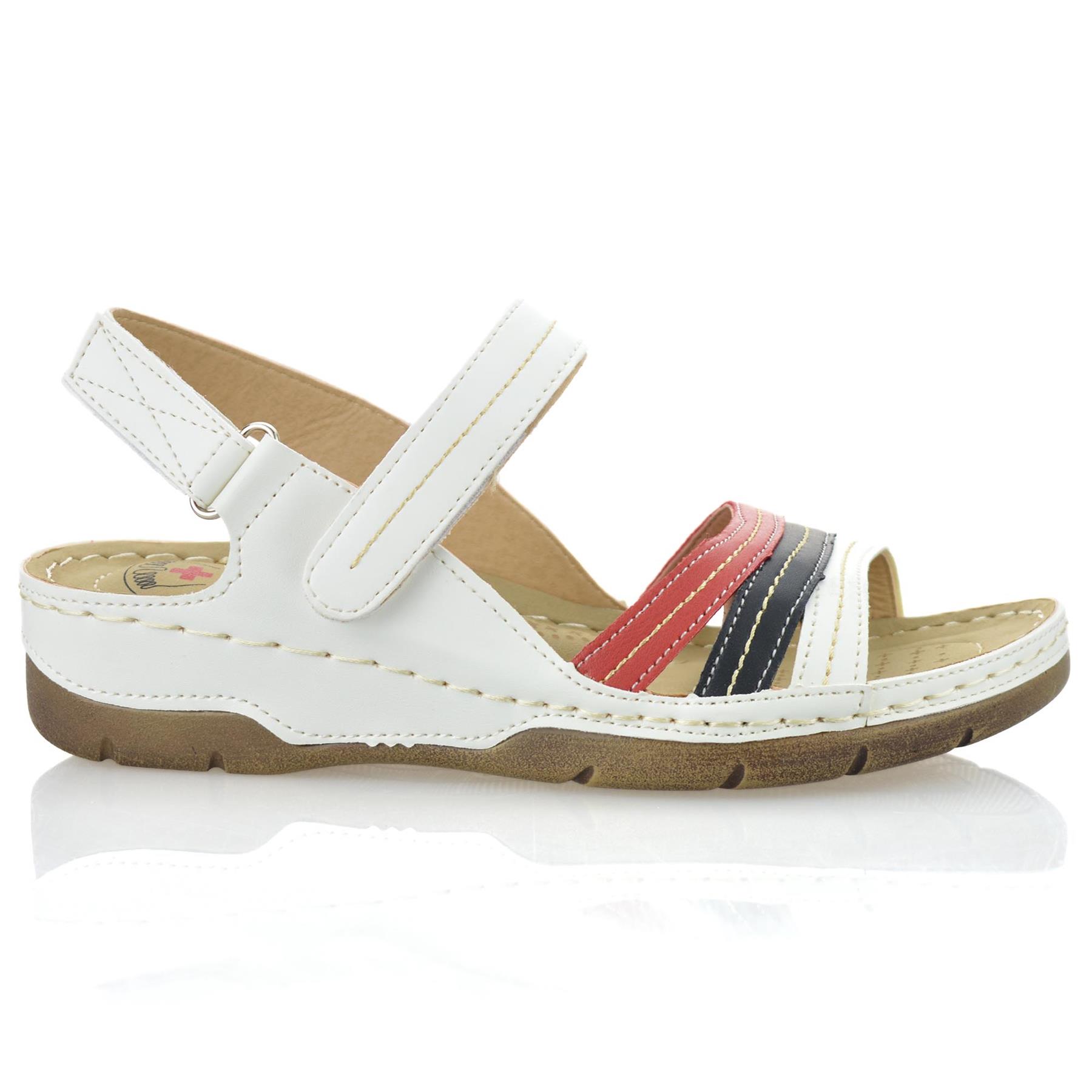 Damas Mujeres Tacón Medio Cuña Espuma con Memoria Verano Caminar Sandalias Mules Zapatos Talla - Imagen 28 de 33