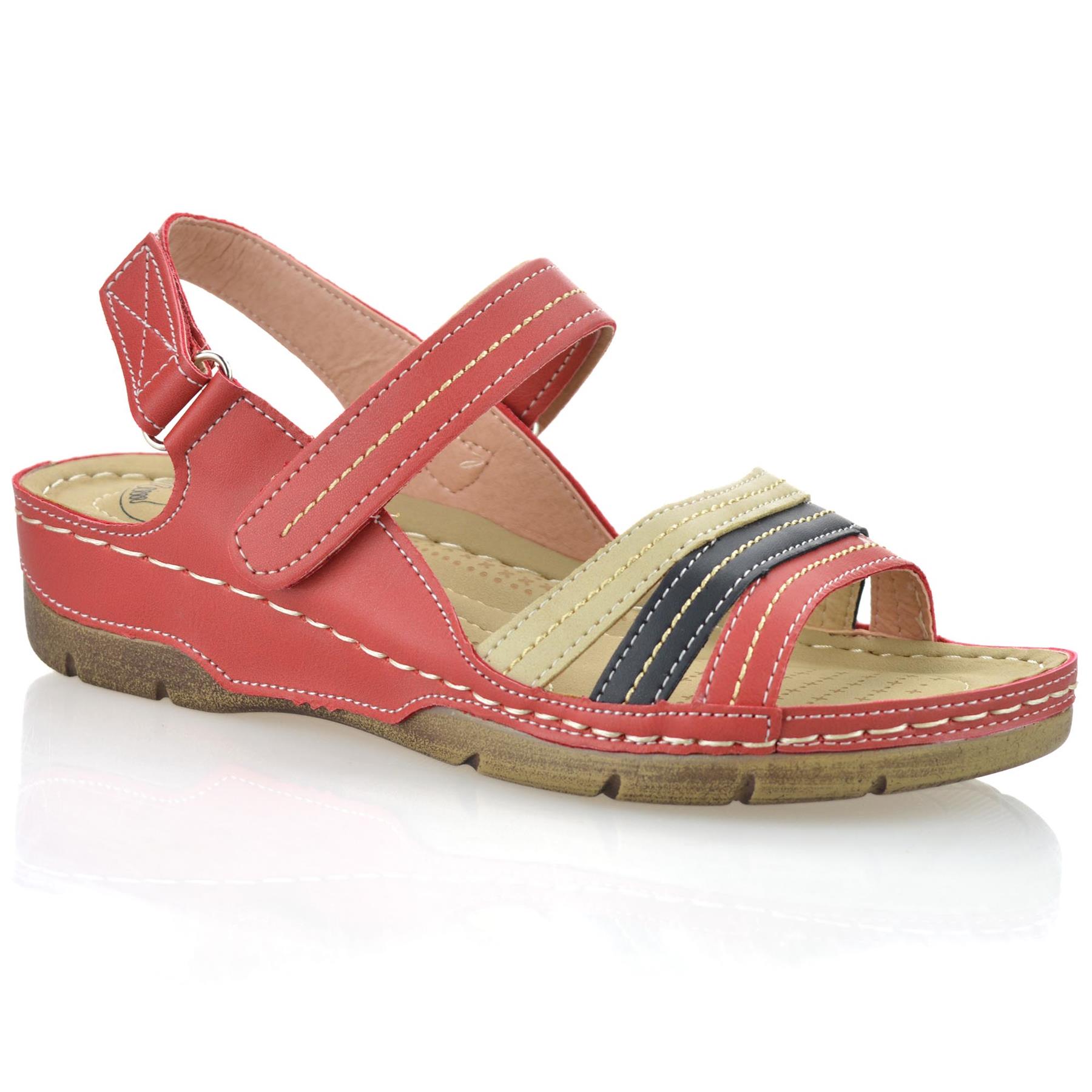 Damas Mujeres Tacón Medio Cuña Espuma con Memoria Verano Caminar Sandalias Mules Zapatos Talla - Imagen 20 de 33