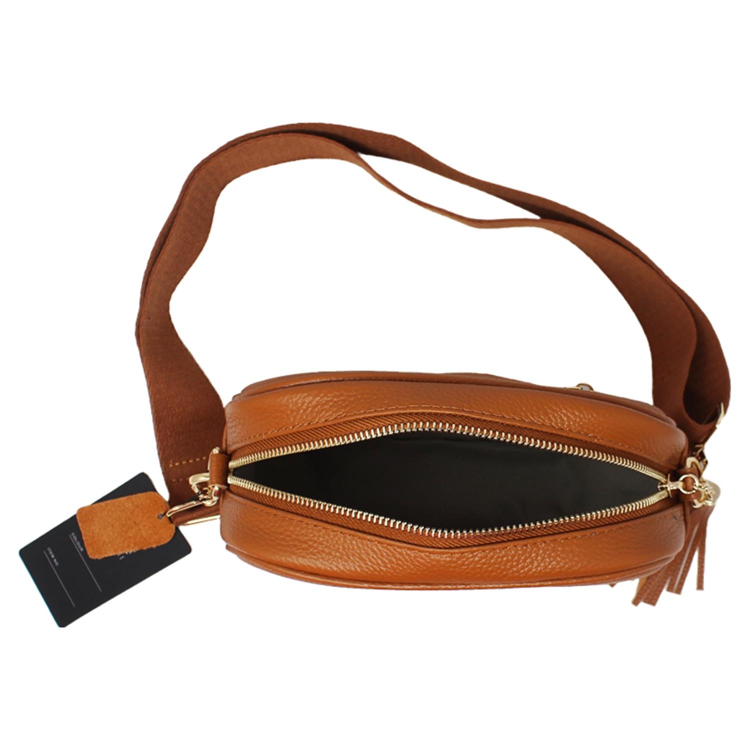 Real Leather Small Crossbody Bag Women Shoulder Handbag with Bee Decor - Picture 18 of 47