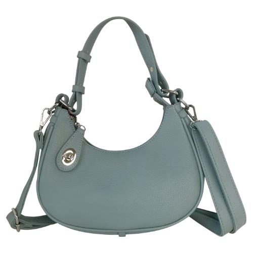 Turn-Lock Handle Ladies Shoulder Bag Faux Leather Tote Crossbody Purse Handbag - Picture 21 of 25