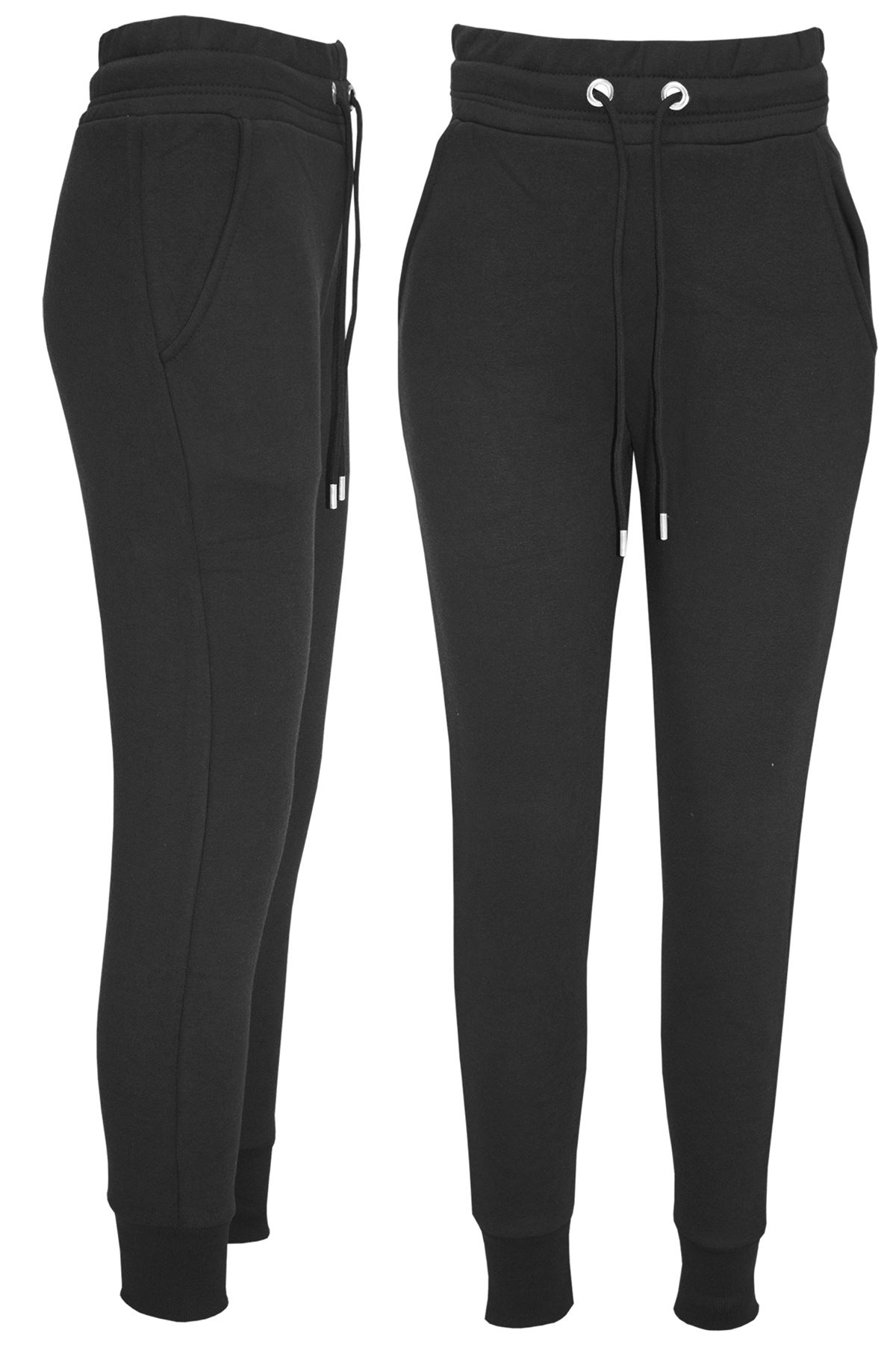 Damen Frauen Fleece Hose Slim Hose Gerippt Elastisch Hohe Taille Unterteil Hose - Bild 28 von 63