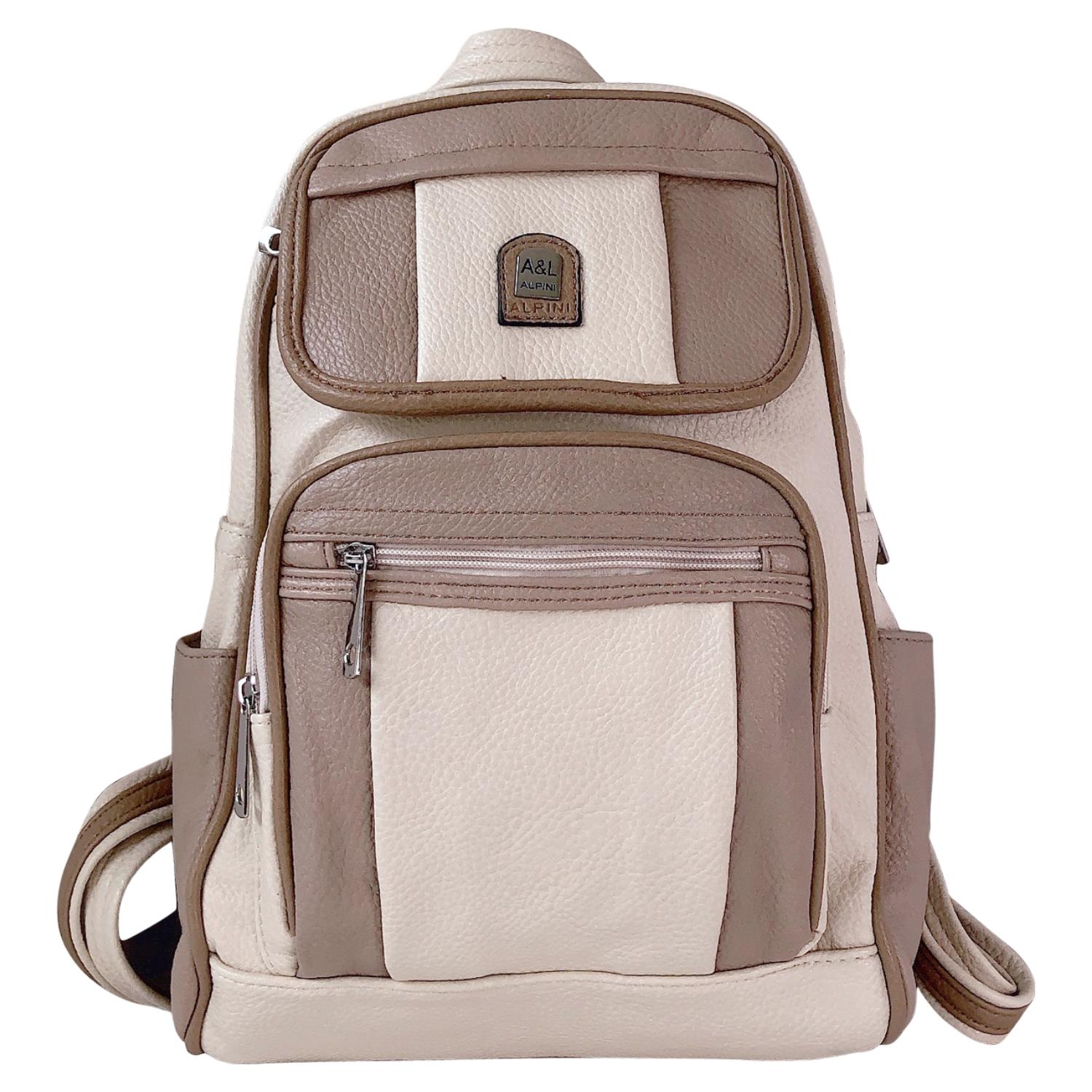 Faux Leather Backpack for Women � Casual Shoulder Bag for Work & Travel - Picture 6 of 14