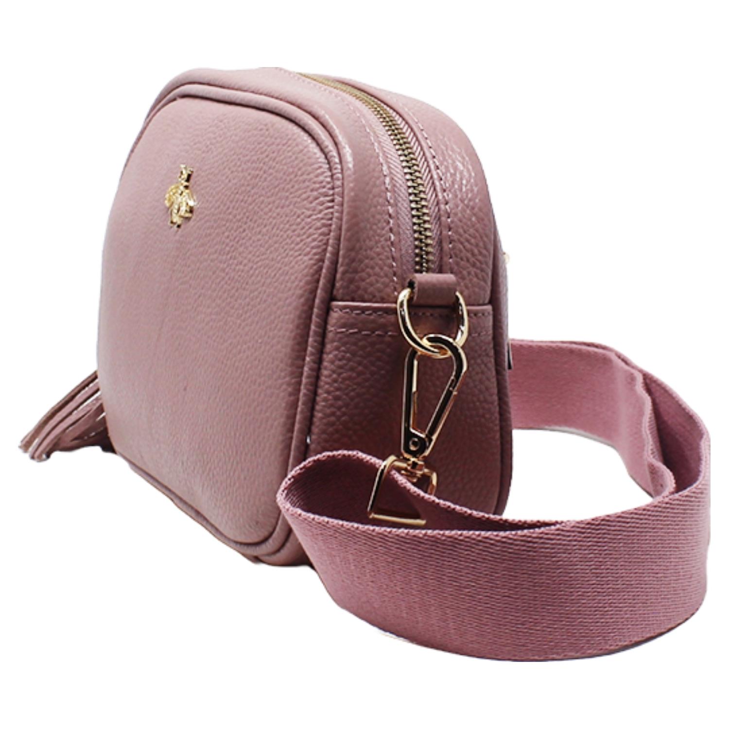 Real Leather Small Crossbody Bag Women Shoulder Handbag with Bee Decor - Picture 35 of 47