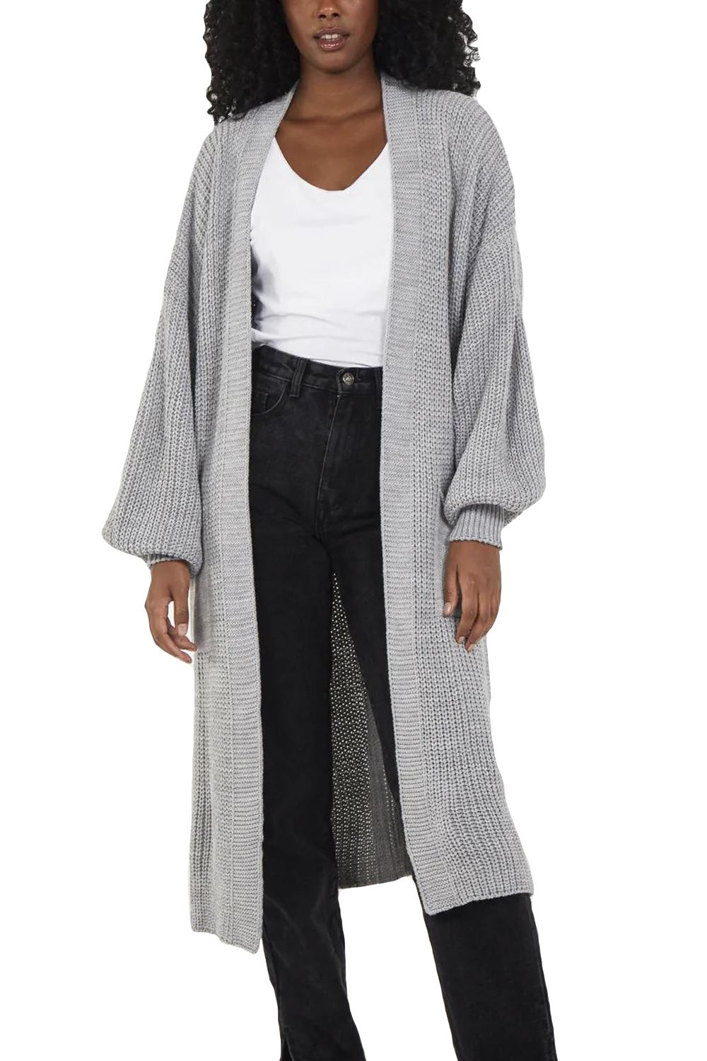 Ladies Cable Knitted Long Sleeve Warm Womens Open Front Chunky Oversize Cardigan - Picture 32 of 36