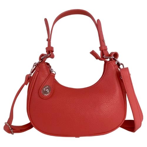 Turn-Lock Handle Ladies Shoulder Bag Faux Leather Tote Crossbody Purse Handbag - Picture 12 of 25