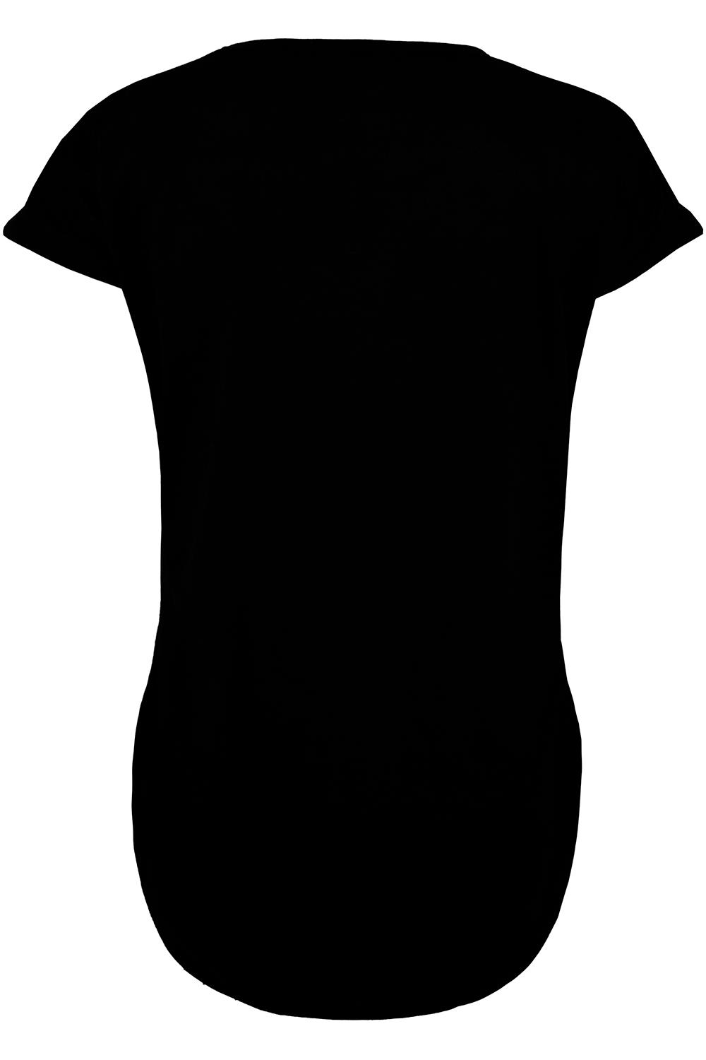 Womens Ladies Turn Up Sleeve Round Neck Curved Hem Bonjour Jersey T-Shirt Top - Picture 32 of 49